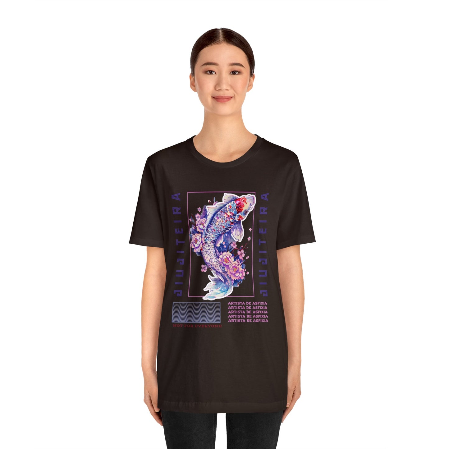 Unisex Jersey Short Sleeve Tee- Jiujiteira Purple Koi Fish