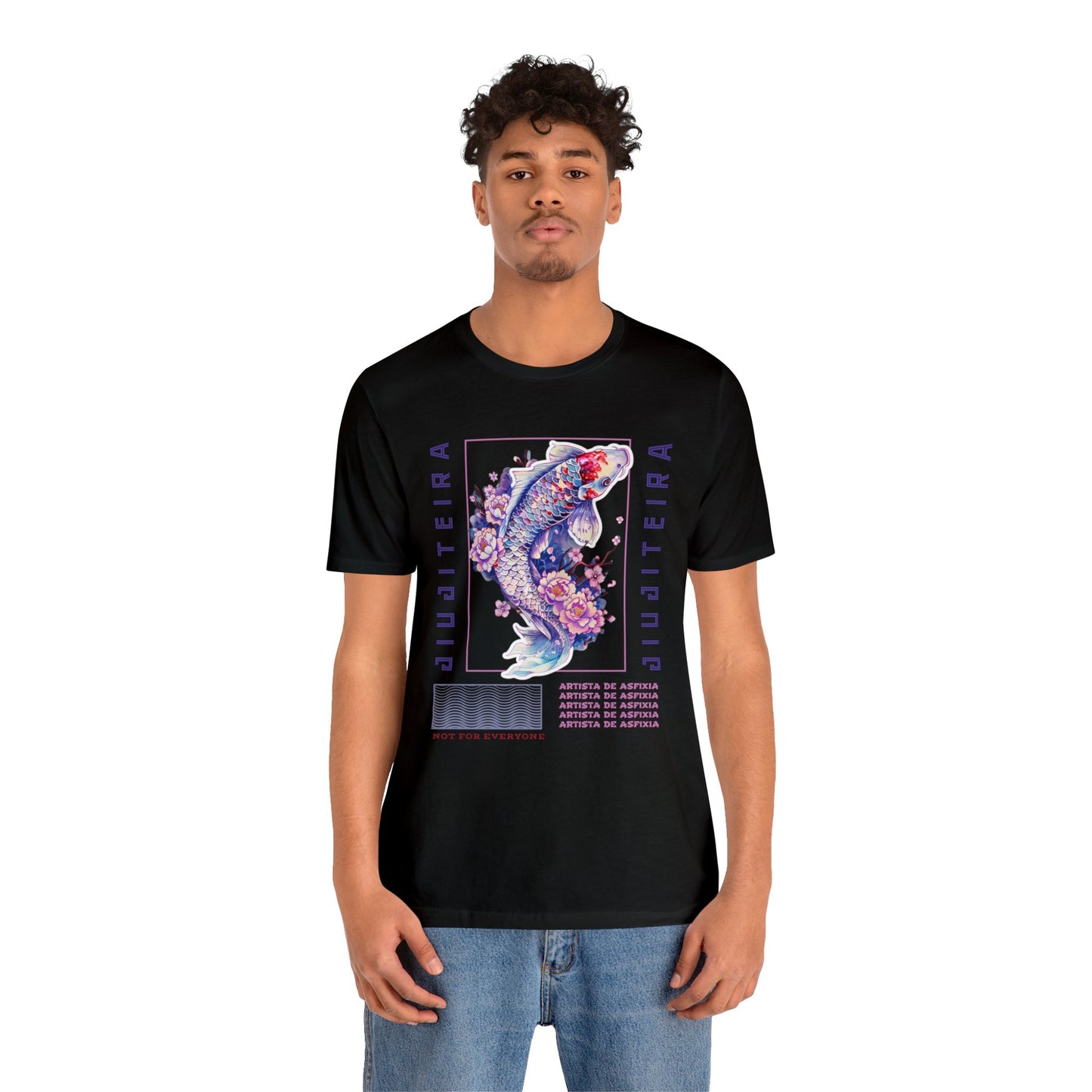Unisex Jersey Short Sleeve Tee- Jiujiteira Purple Koi Fish