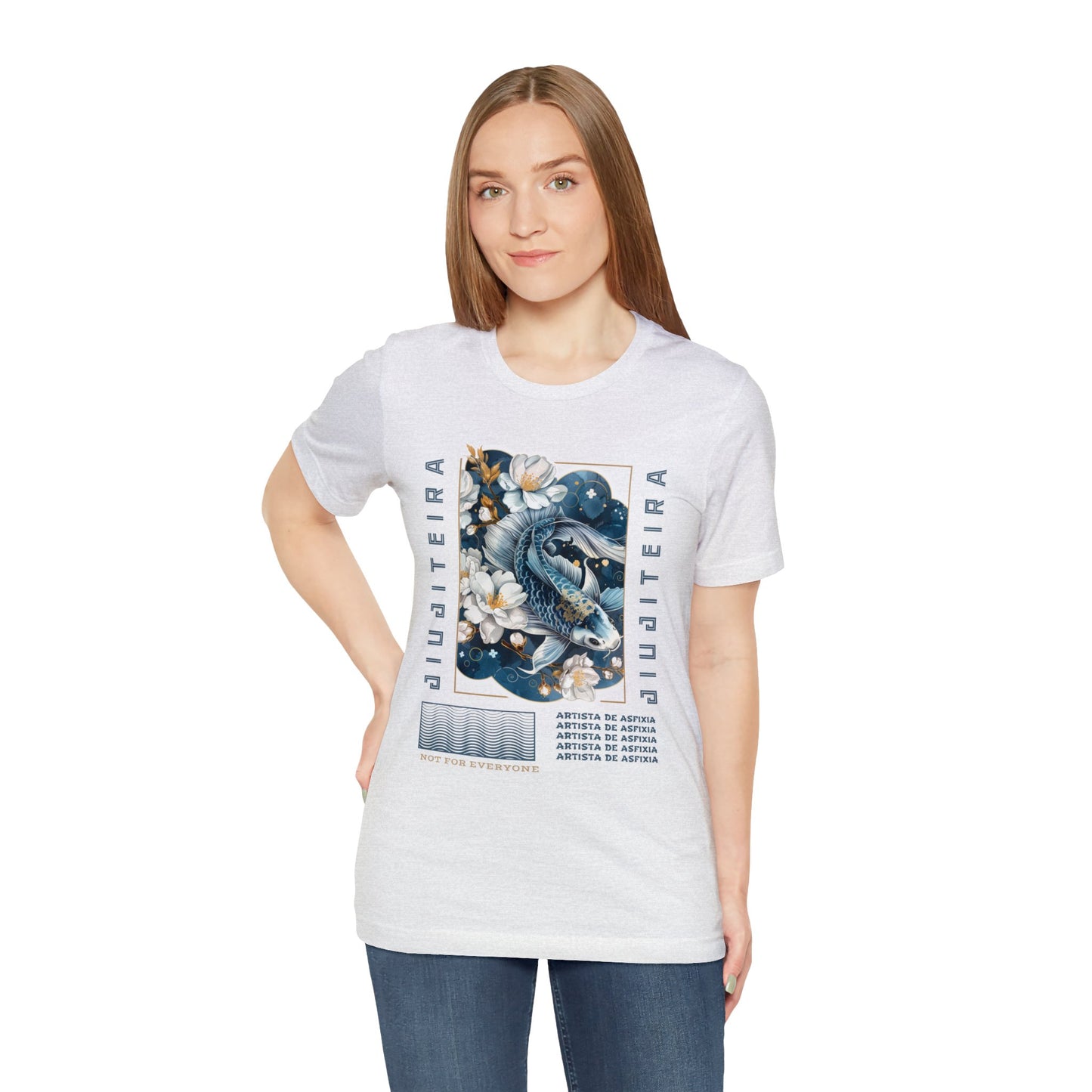 Unisex Jersey Short Sleeve Tee -Jiujiteira Blue Koi Fish