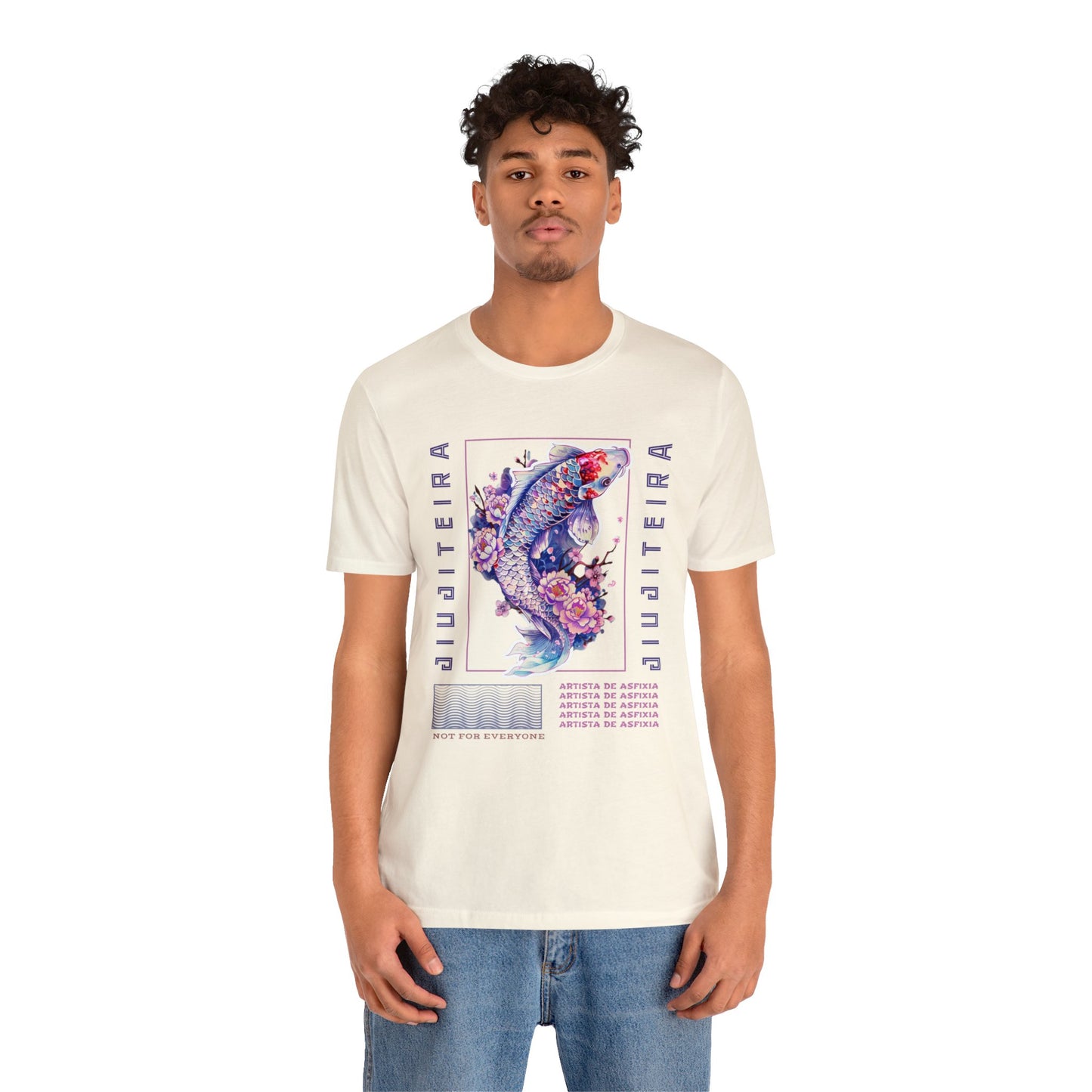 Unisex Jersey Short Sleeve Tee- Jiujiteira Purple Koi Fish