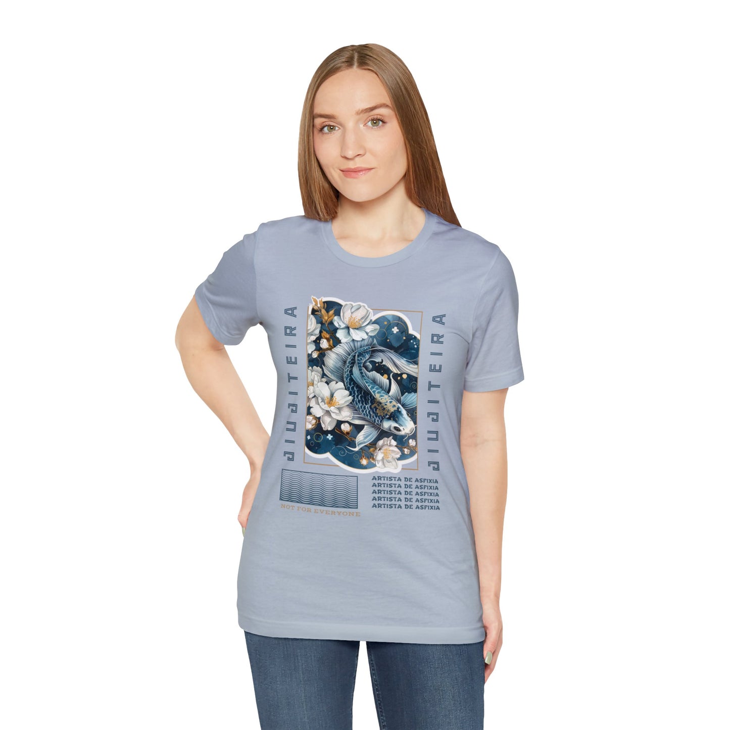 Unisex Jersey Short Sleeve Tee -Jiujiteira Blue Koi Fish