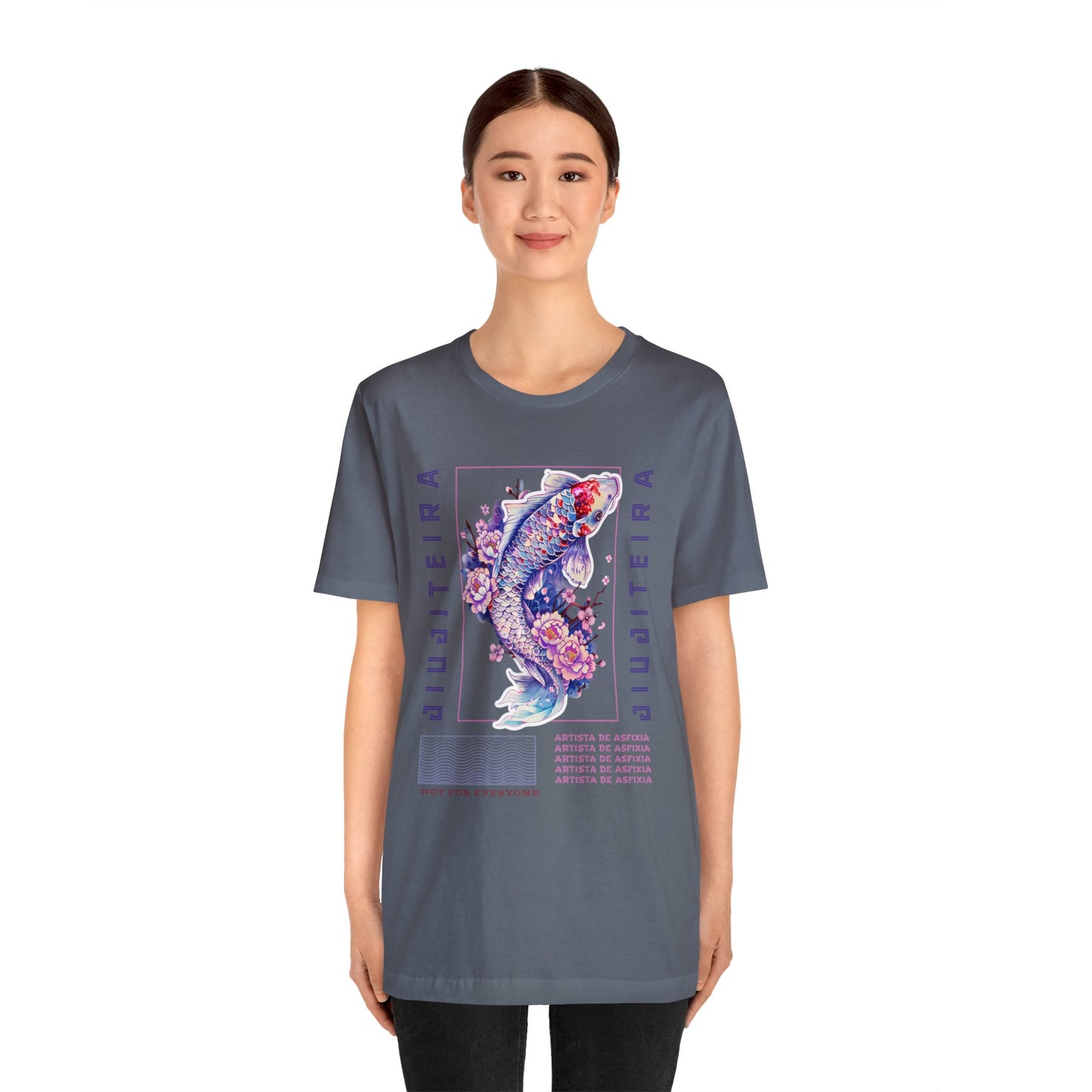 Unisex Jersey Short Sleeve Tee- Jiujiteira Purple Koi Fish