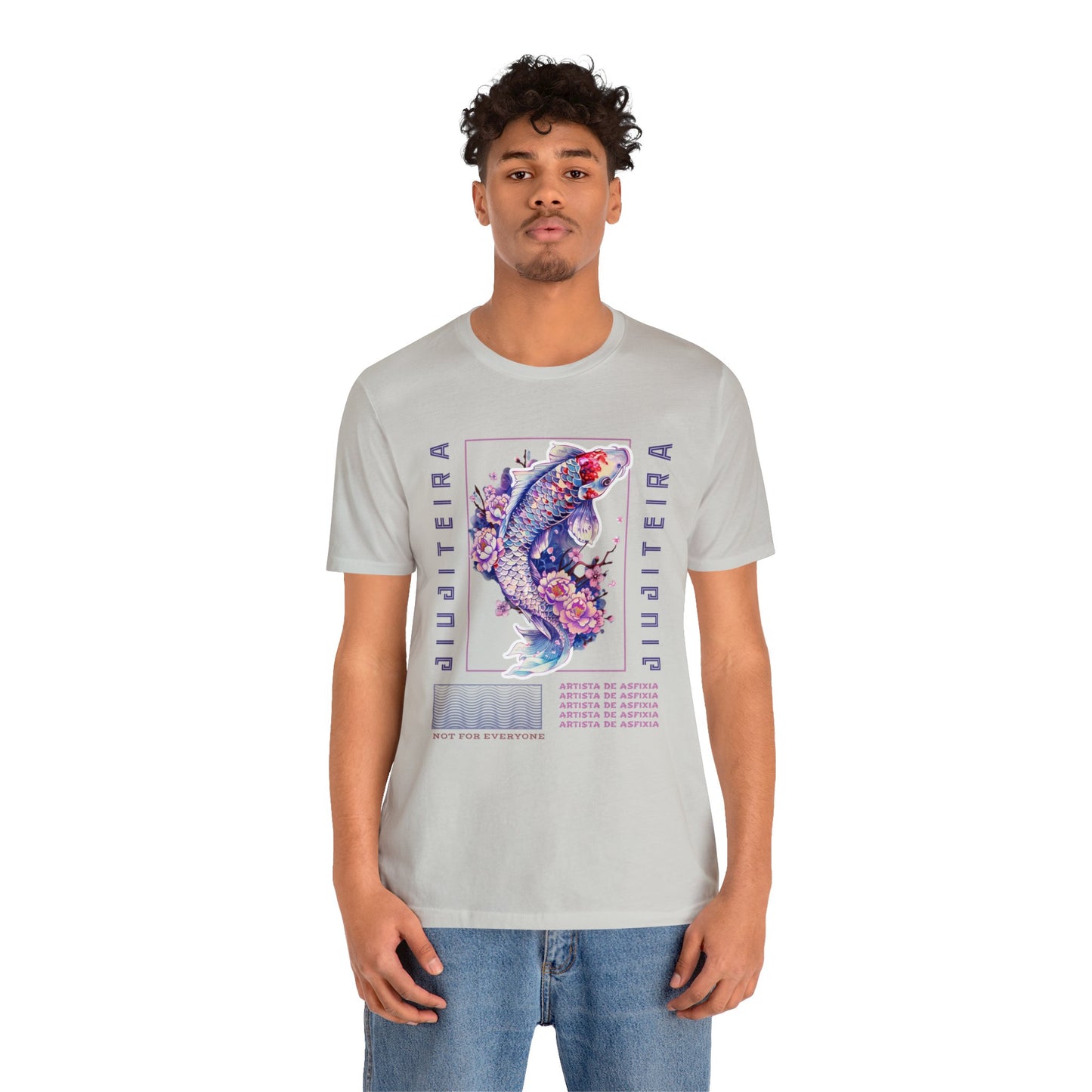 Unisex Jersey Short Sleeve Tee- Jiujiteira Purple Koi Fish