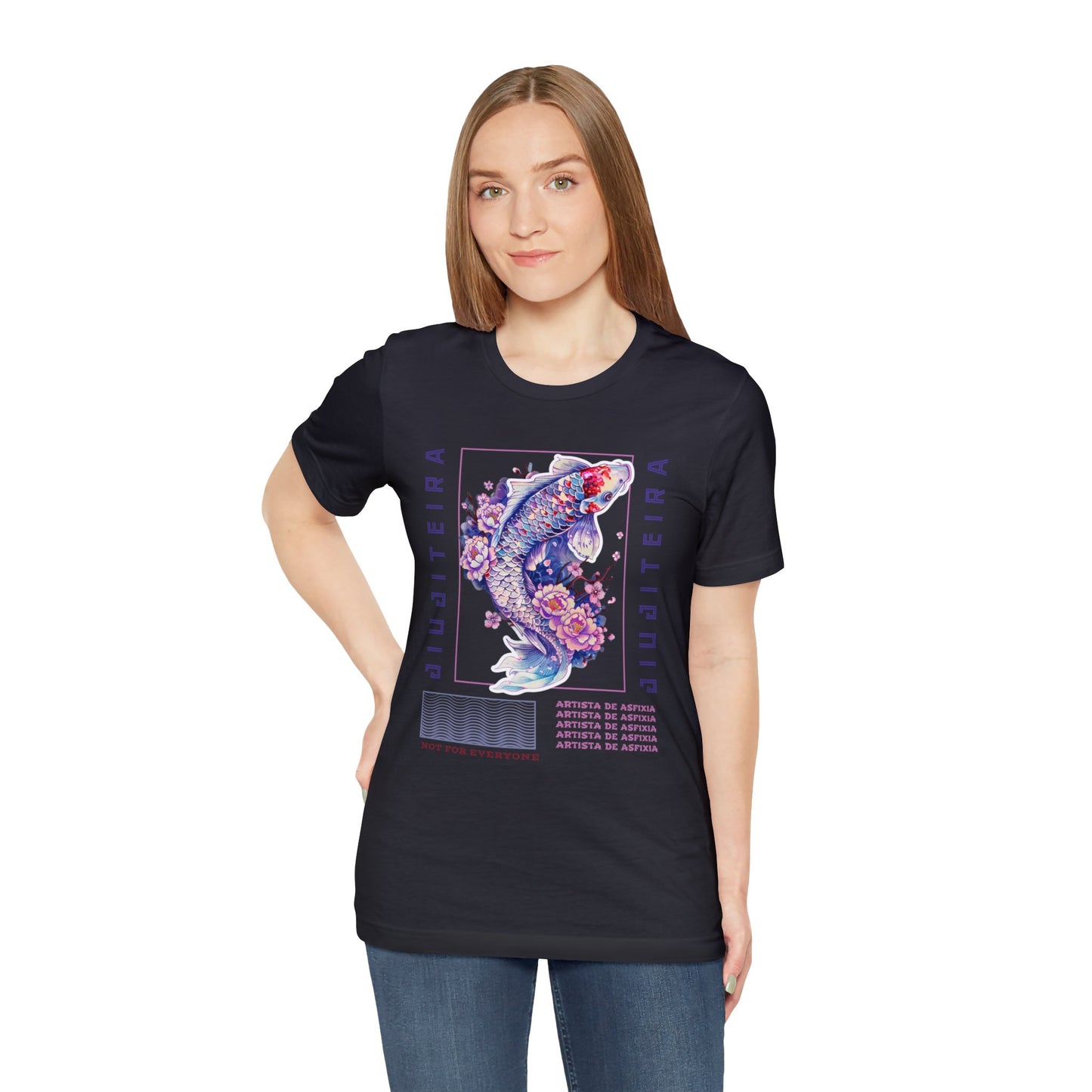 Unisex Jersey Short Sleeve Tee- Jiujiteira Purple Koi Fish