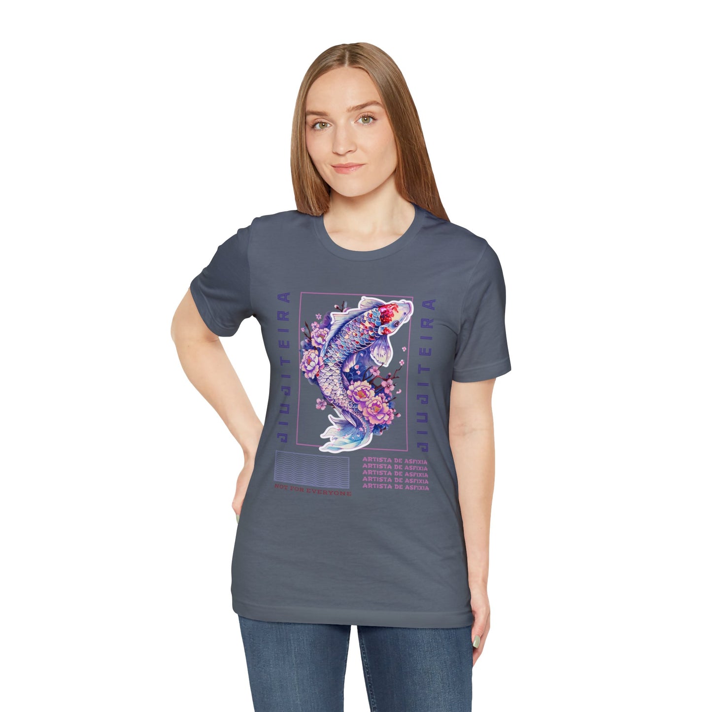 Unisex Jersey Short Sleeve Tee- Jiujiteira Purple Koi Fish