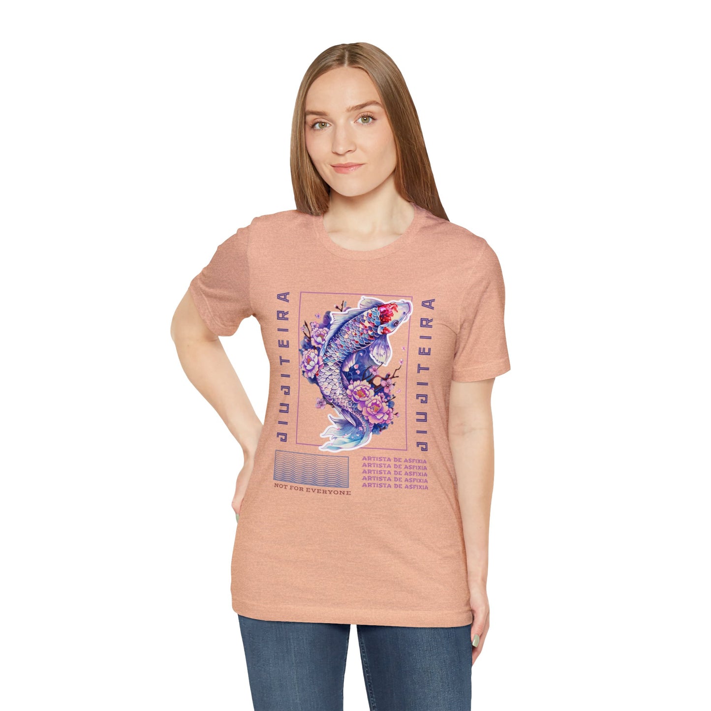 Unisex Jersey Short Sleeve Tee- Jiujiteira Purple Koi Fish