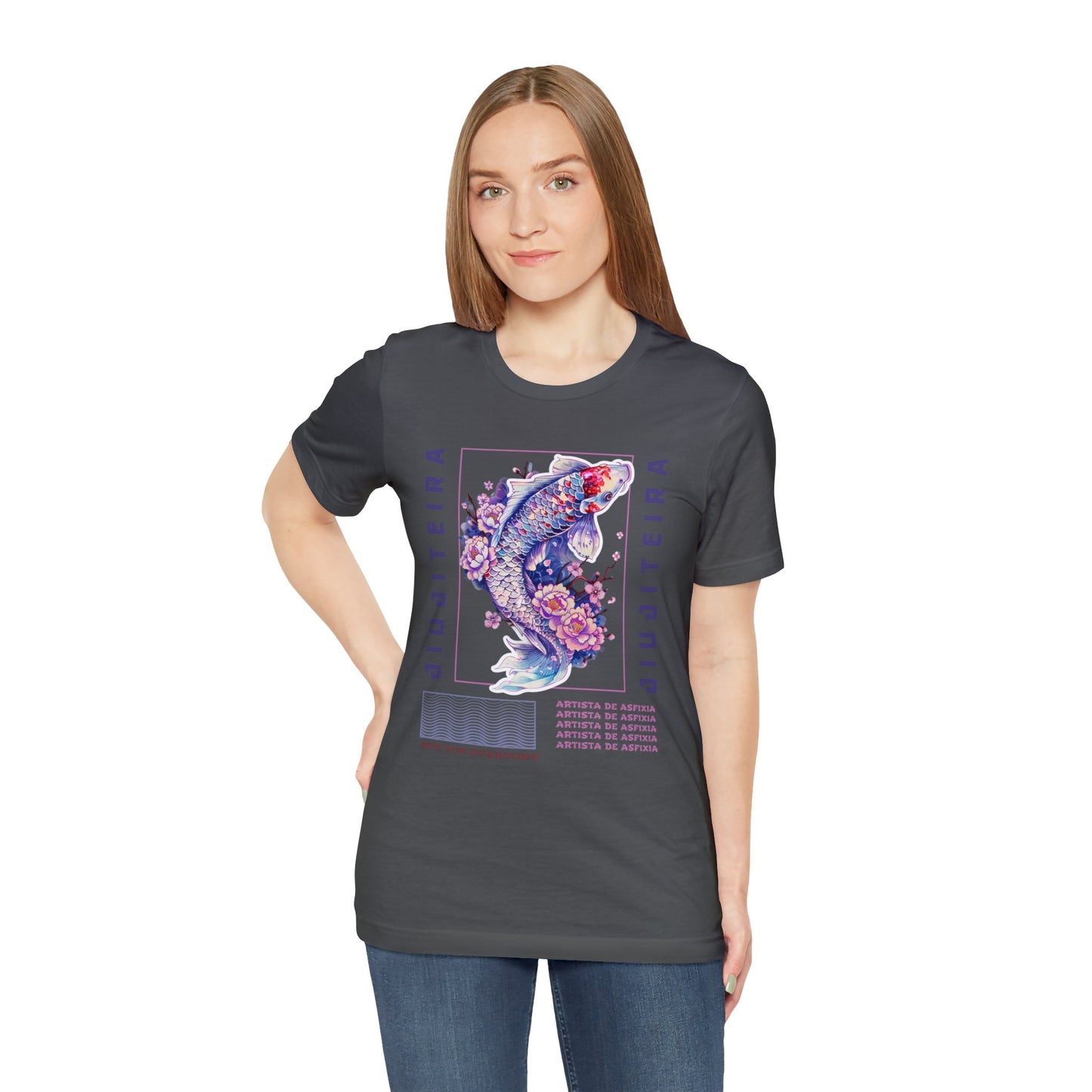 Unisex Jersey Short Sleeve Tee- Jiujiteira Purple Koi Fish