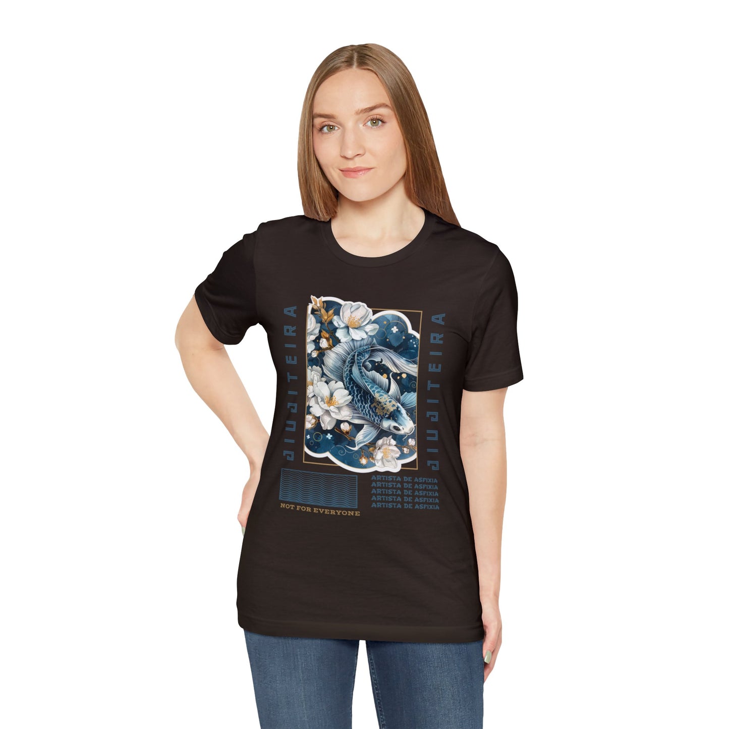Unisex Jersey Short Sleeve Tee -Jiujiteira Blue Koi Fish