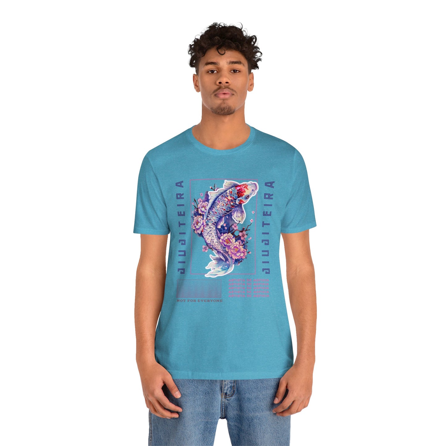 Unisex Jersey Short Sleeve Tee- Jiujiteira Purple Koi Fish