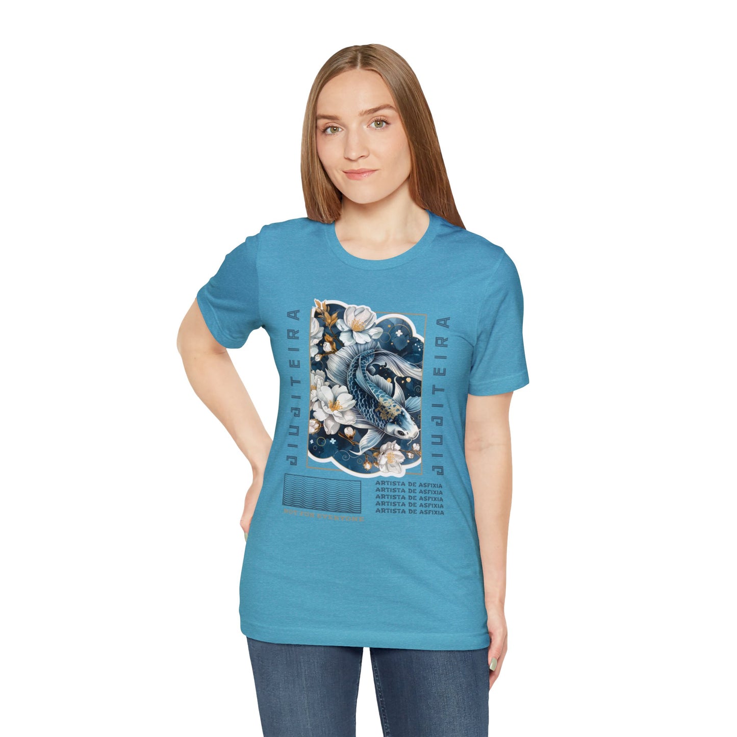 Unisex Jersey Short Sleeve Tee -Jiujiteira Blue Koi Fish