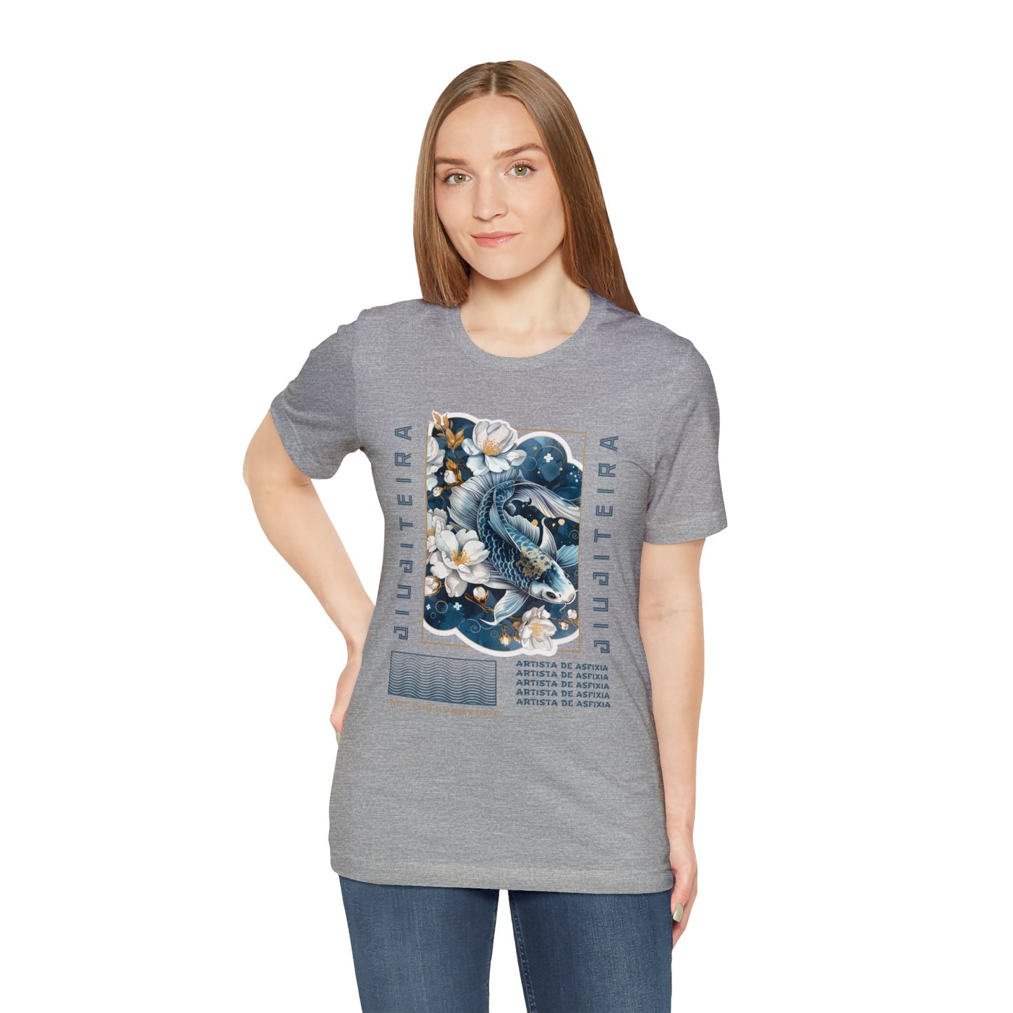 Unisex Jersey Short Sleeve Tee -Jiujiteira Blue Koi Fish