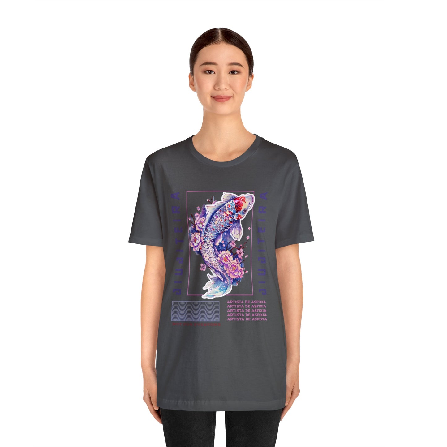 Unisex Jersey Short Sleeve Tee- Jiujiteira Purple Koi Fish