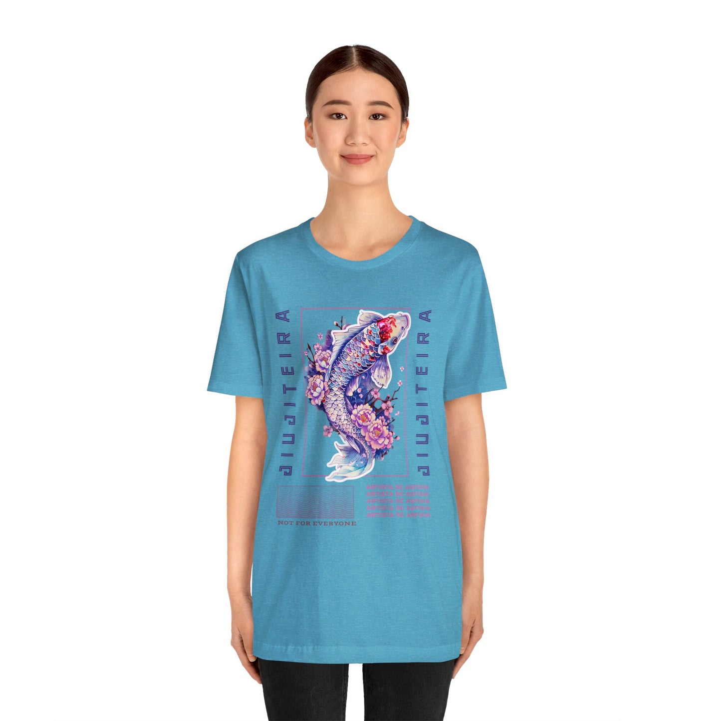 Unisex Jersey Short Sleeve Tee- Jiujiteira Purple Koi Fish