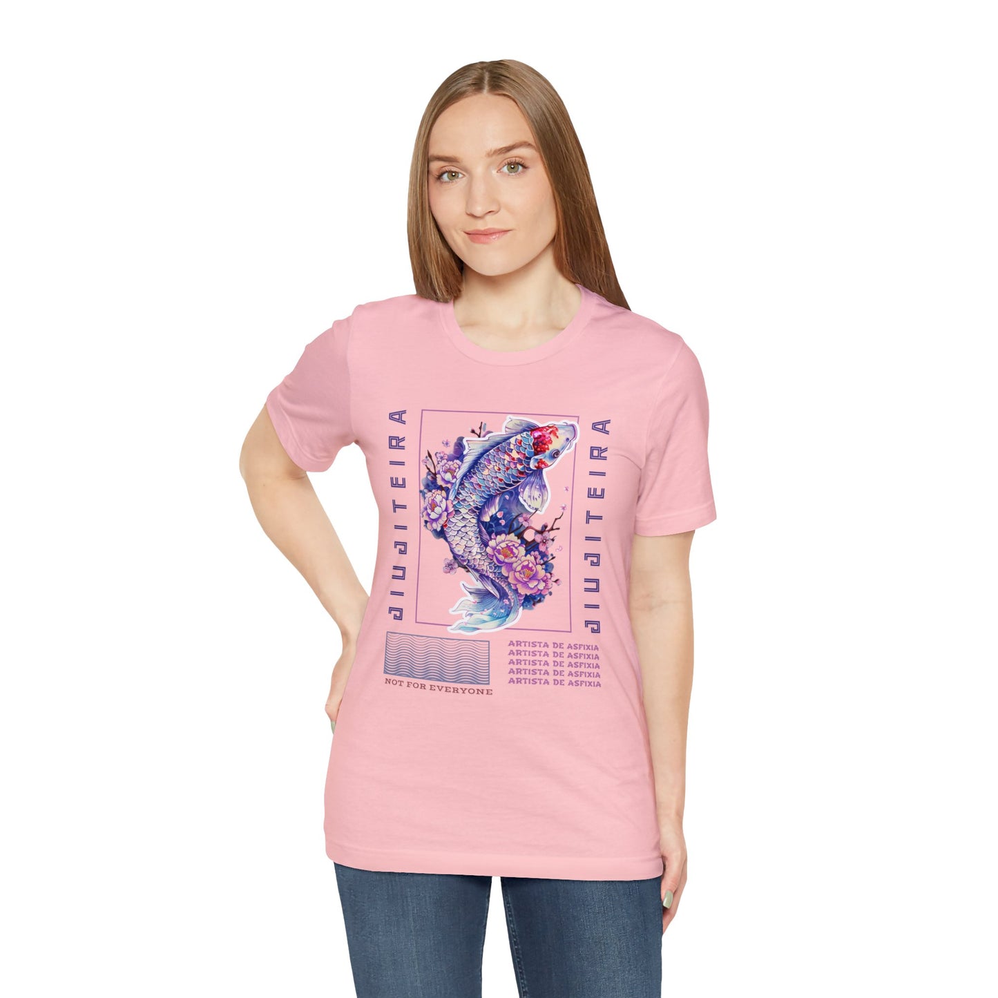 Unisex Jersey Short Sleeve Tee- Jiujiteira Purple Koi Fish