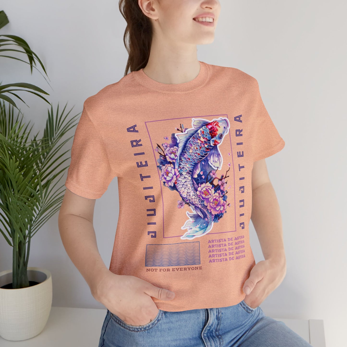 Unisex Jersey Short Sleeve Tee- Jiujiteira Purple Koi Fish