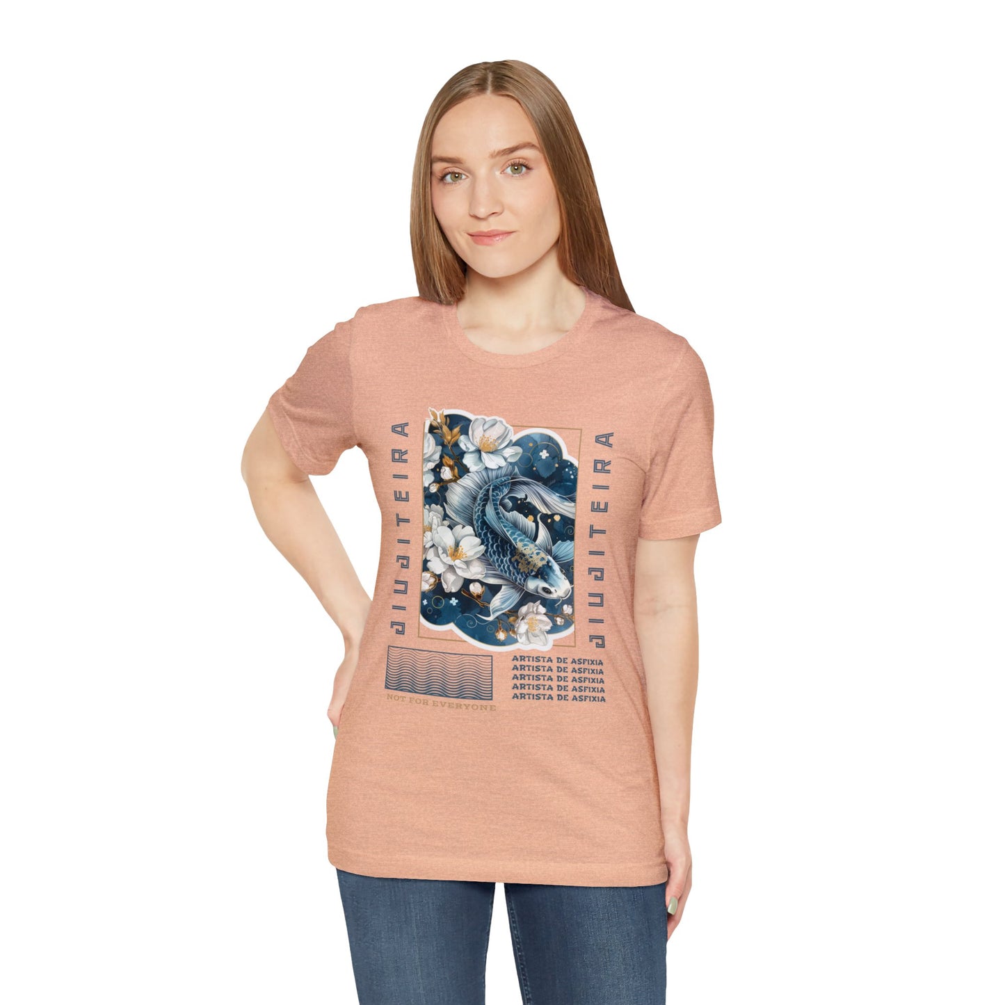 Unisex Jersey Short Sleeve Tee -Jiujiteira Blue Koi Fish