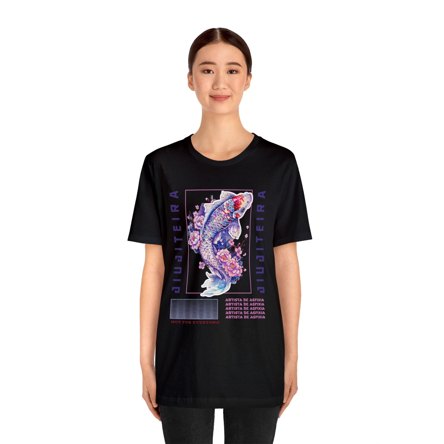 Unisex Jersey Short Sleeve Tee- Jiujiteira Purple Koi Fish