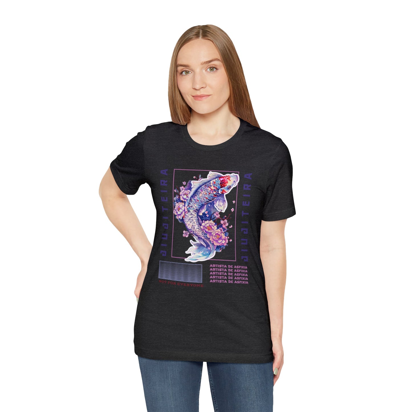 Unisex Jersey Short Sleeve Tee- Jiujiteira Purple Koi Fish