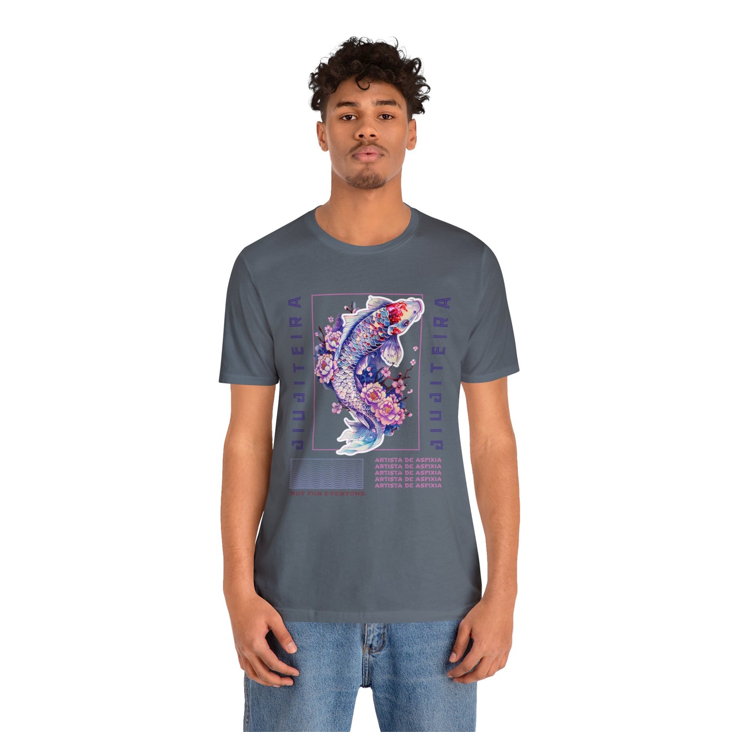 Unisex Jersey Short Sleeve Tee- Jiujiteira Purple Koi Fish
