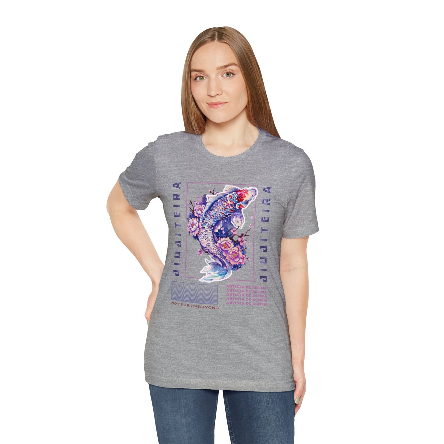 Unisex Jersey Short Sleeve Tee- Jiujiteira Purple Koi Fish