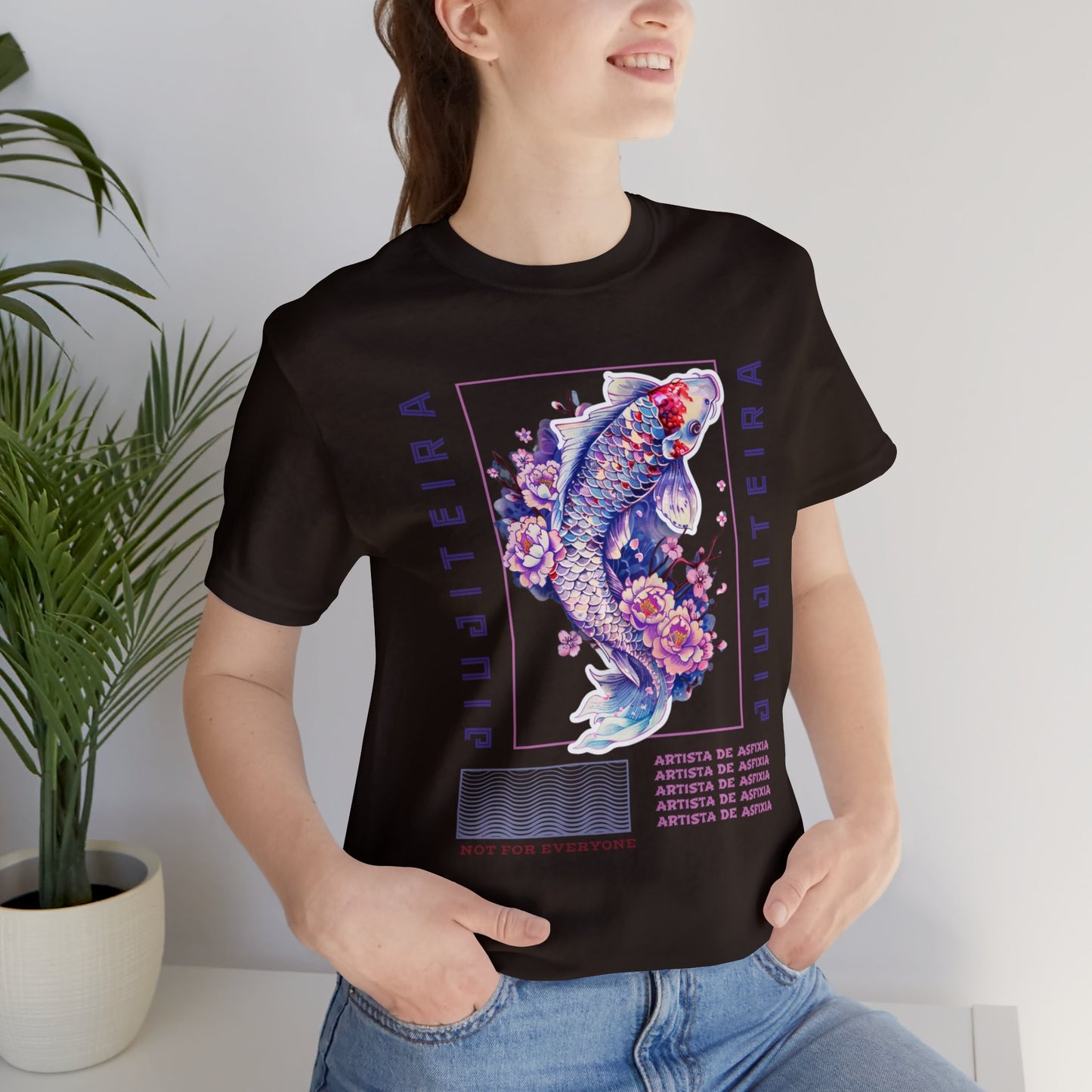 Unisex Jersey Short Sleeve Tee- Jiujiteira Purple Koi Fish