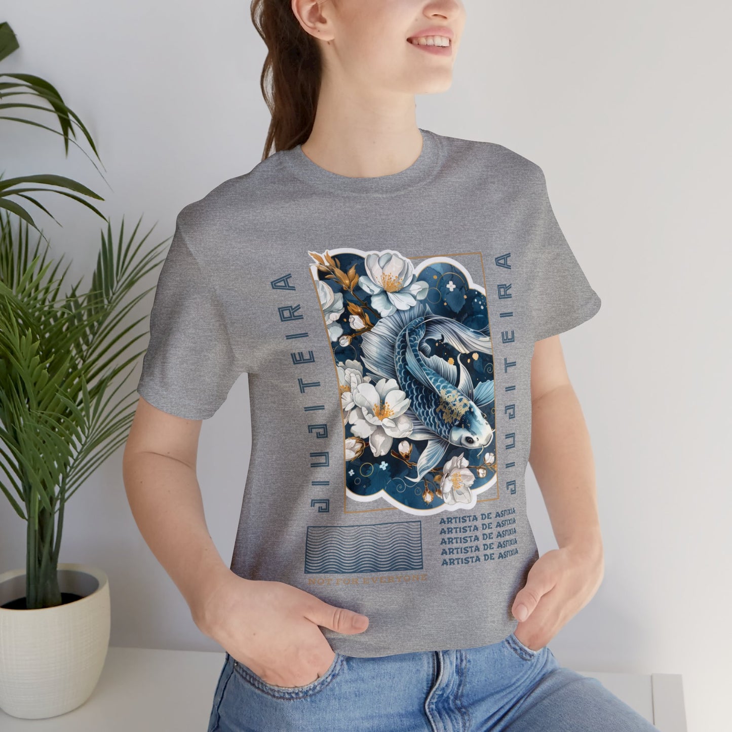 Unisex Jersey Short Sleeve Tee -Jiujiteira Blue Koi Fish