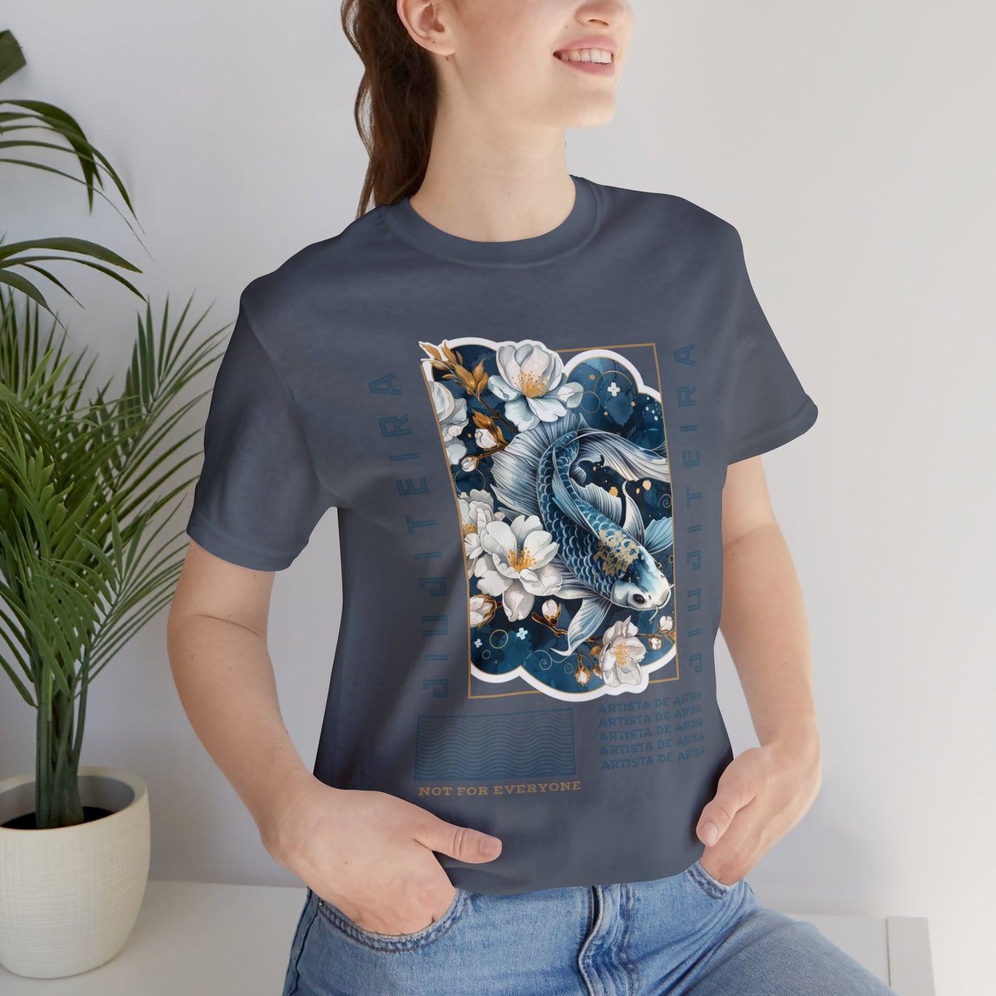Unisex Jersey Short Sleeve Tee -Jiujiteira Blue Koi Fish