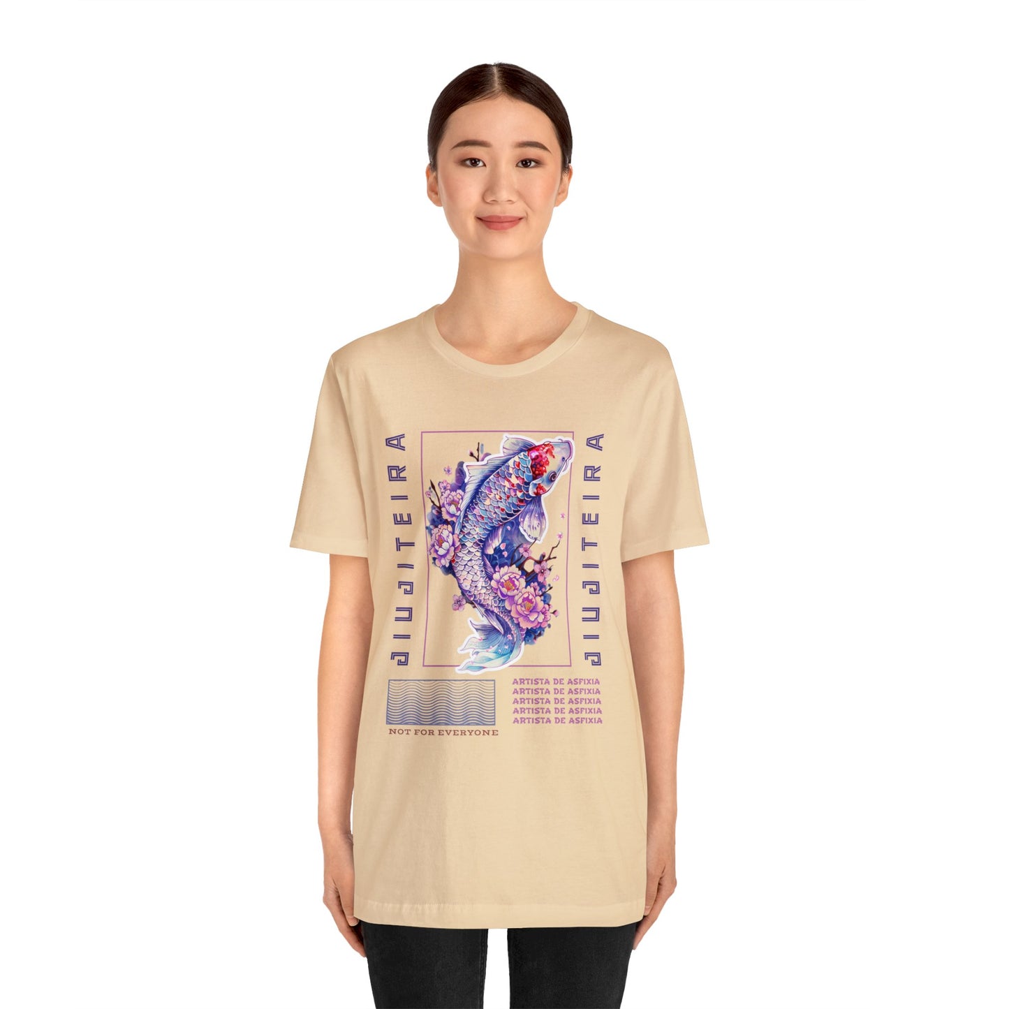 Unisex Jersey Short Sleeve Tee- Jiujiteira Purple Koi Fish