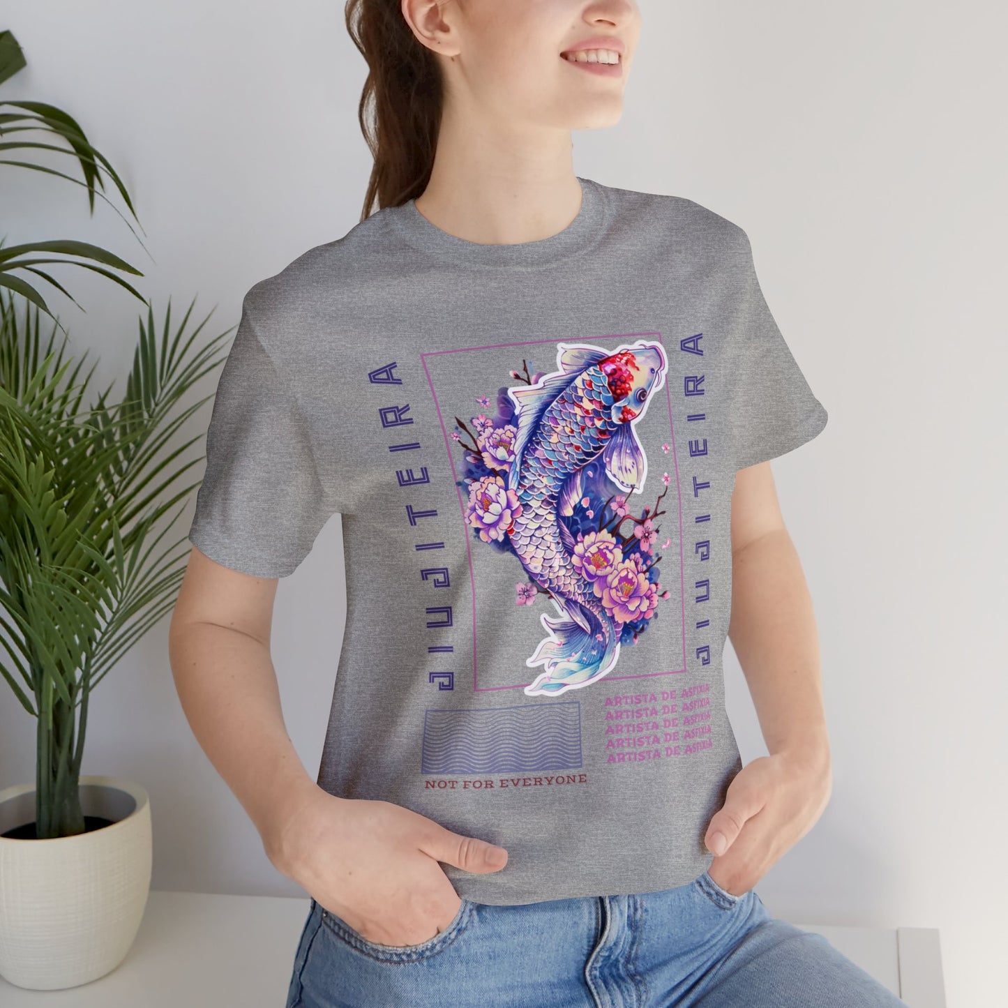 Unisex Jersey Short Sleeve Tee- Jiujiteira Purple Koi Fish