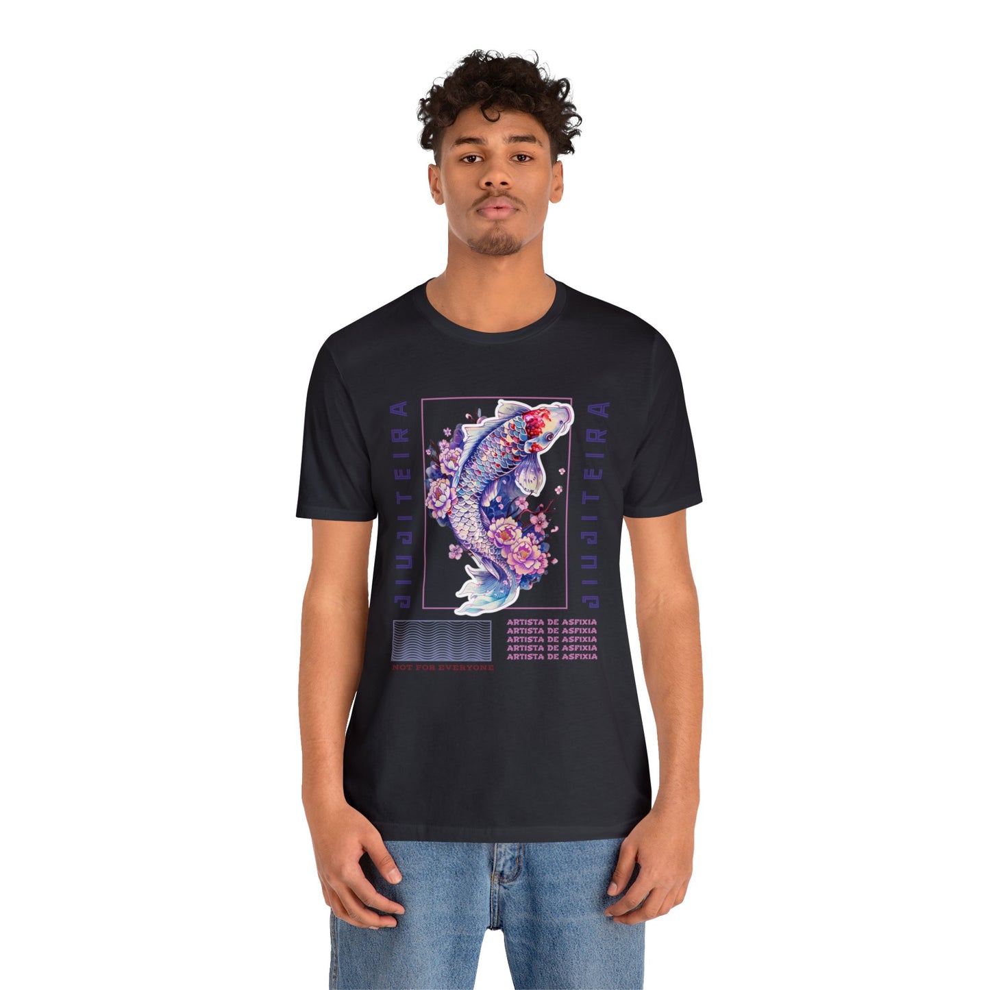 Unisex Jersey Short Sleeve Tee- Jiujiteira Purple Koi Fish