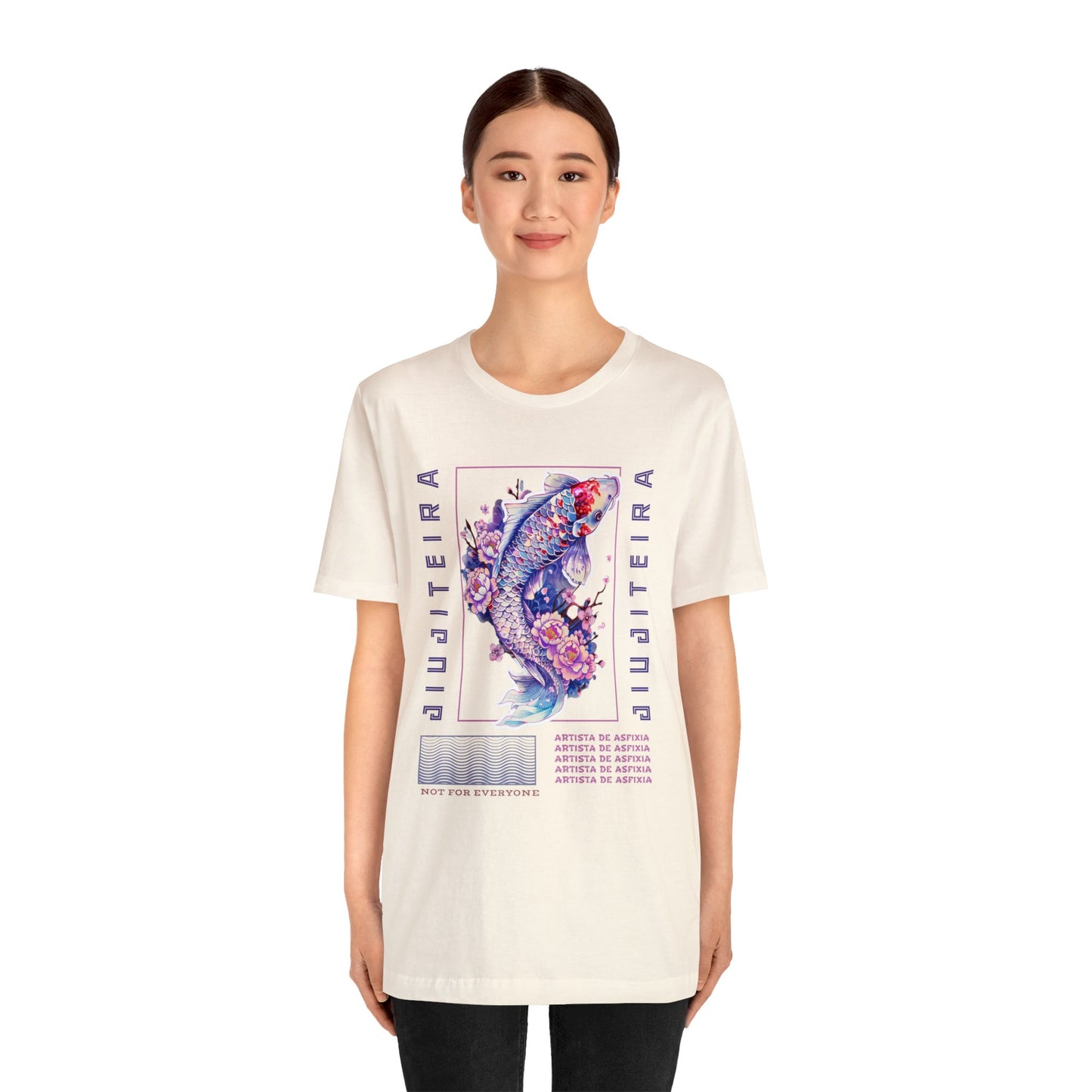 Unisex Jersey Short Sleeve Tee- Jiujiteira Purple Koi Fish