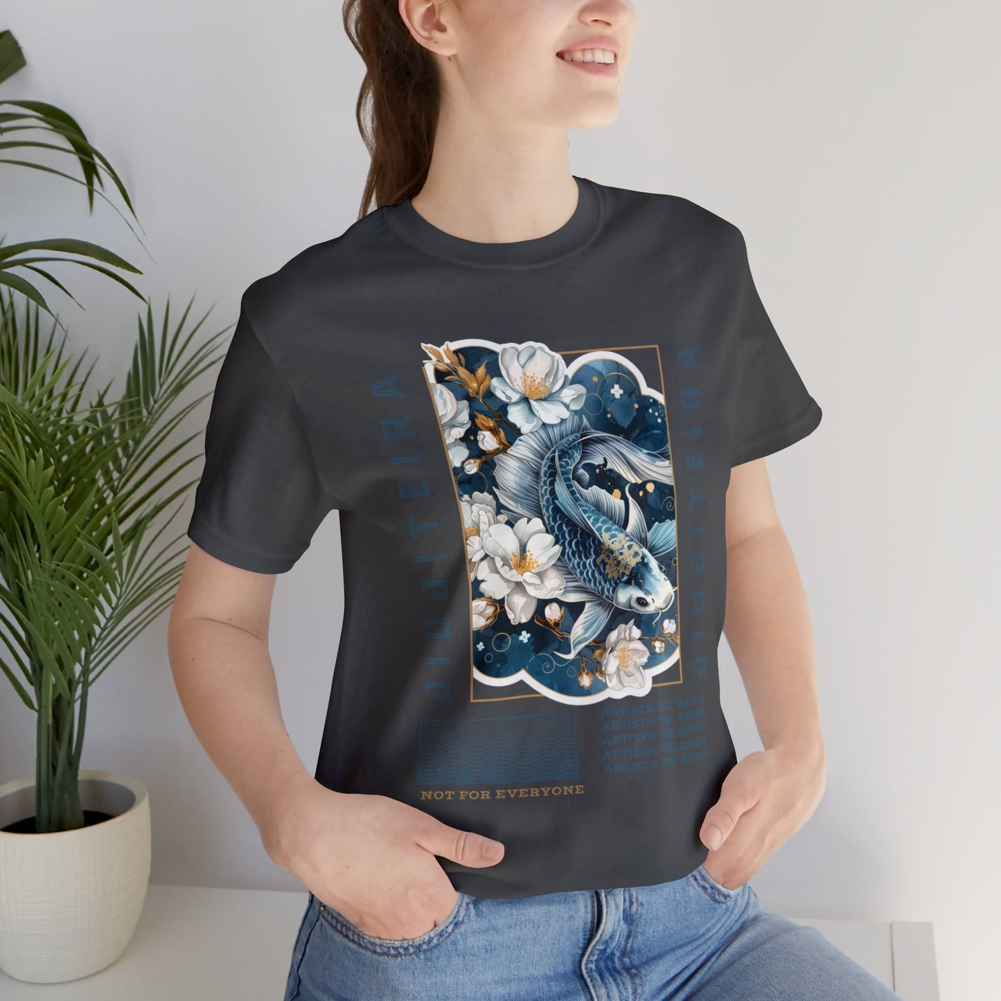 Unisex Jersey Short Sleeve Tee -Jiujiteira Blue Koi Fish