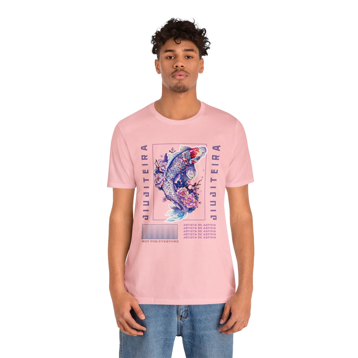 Unisex Jersey Short Sleeve Tee- Jiujiteira Purple Koi Fish