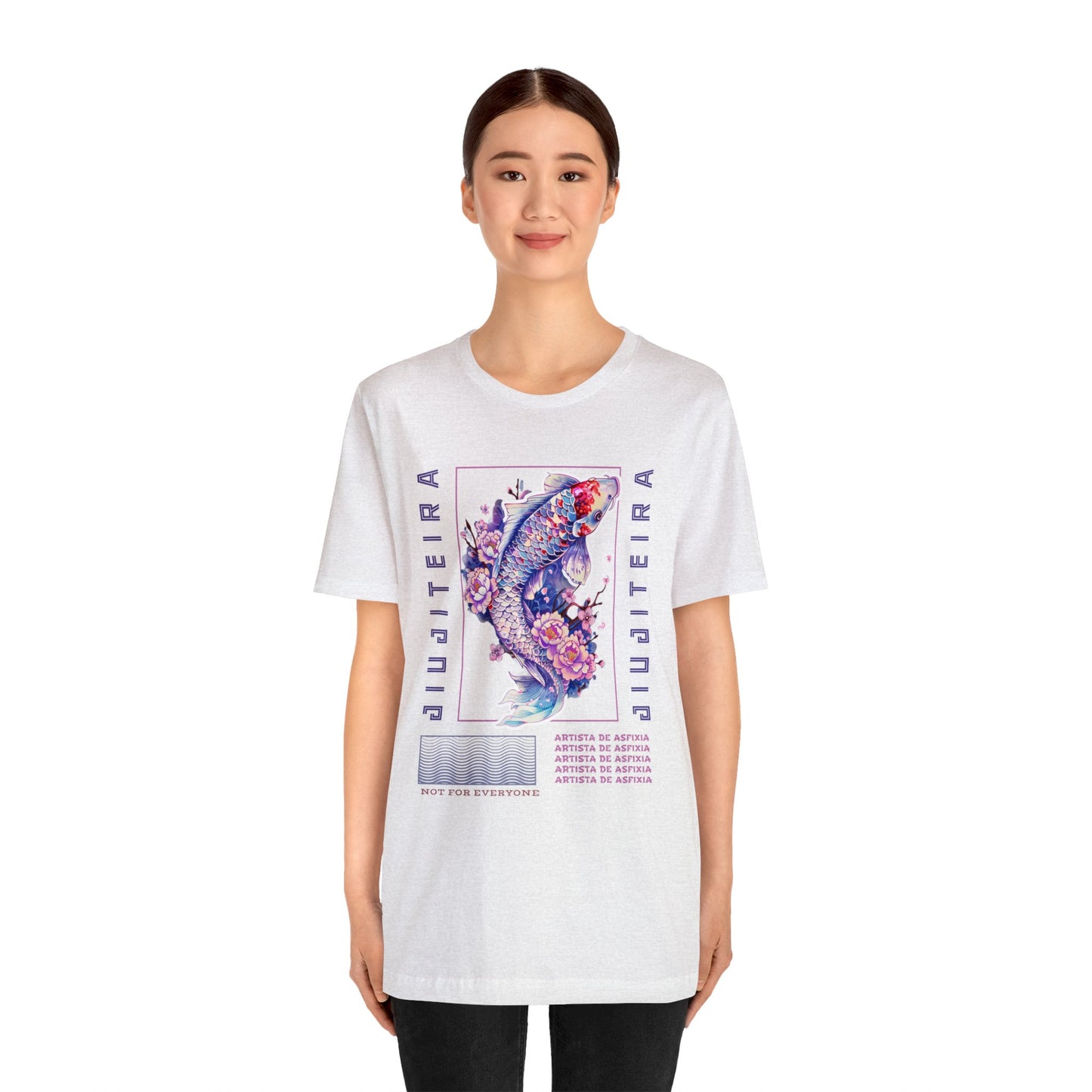 Unisex Jersey Short Sleeve Tee- Jiujiteira Purple Koi Fish