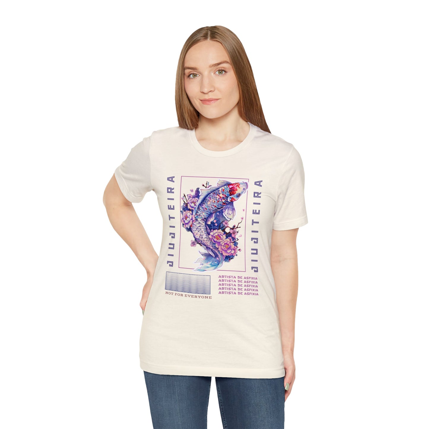 Unisex Jersey Short Sleeve Tee- Jiujiteira Purple Koi Fish