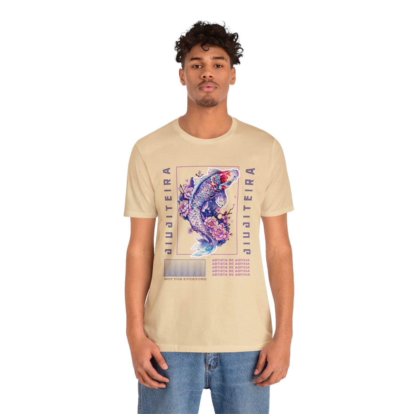 Unisex Jersey Short Sleeve Tee- Jiujiteira Purple Koi Fish