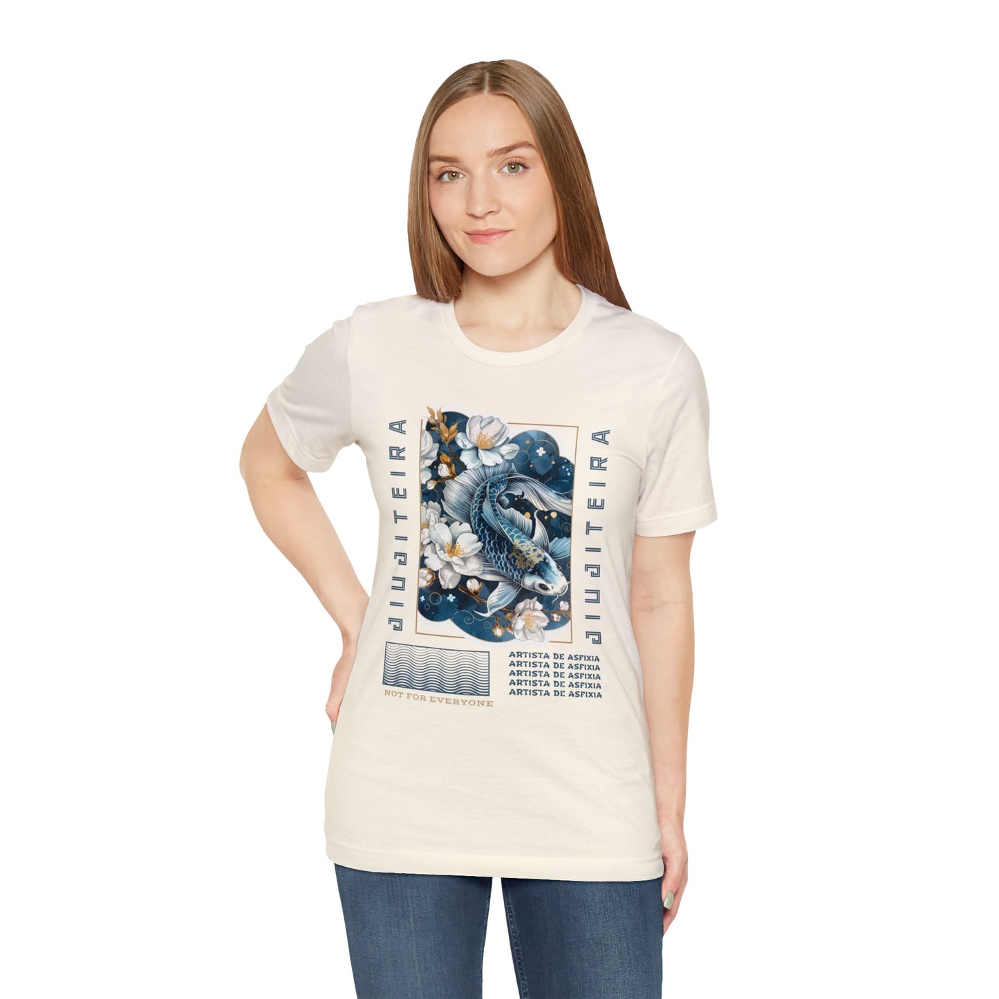 Unisex Jersey Short Sleeve Tee -Jiujiteira Blue Koi Fish
