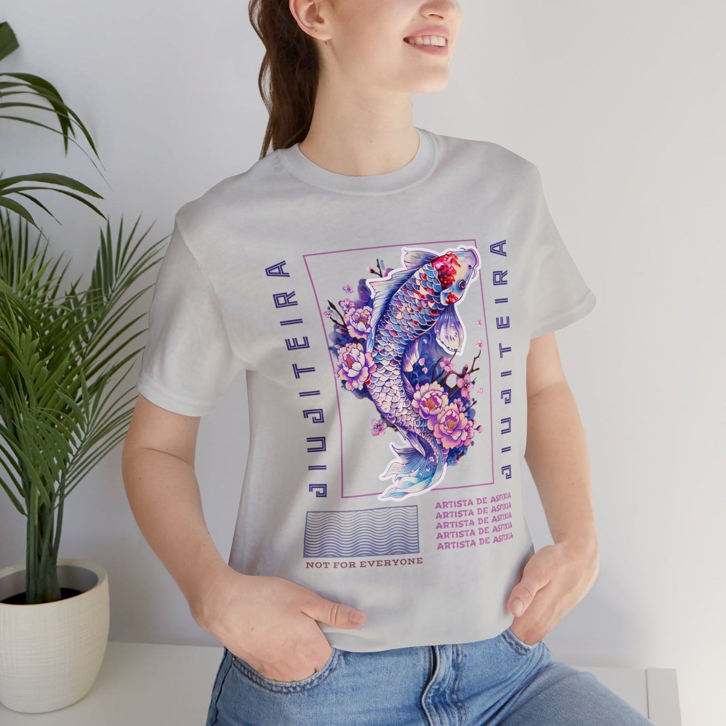 Unisex Jersey Short Sleeve Tee- Jiujiteira Purple Koi Fish