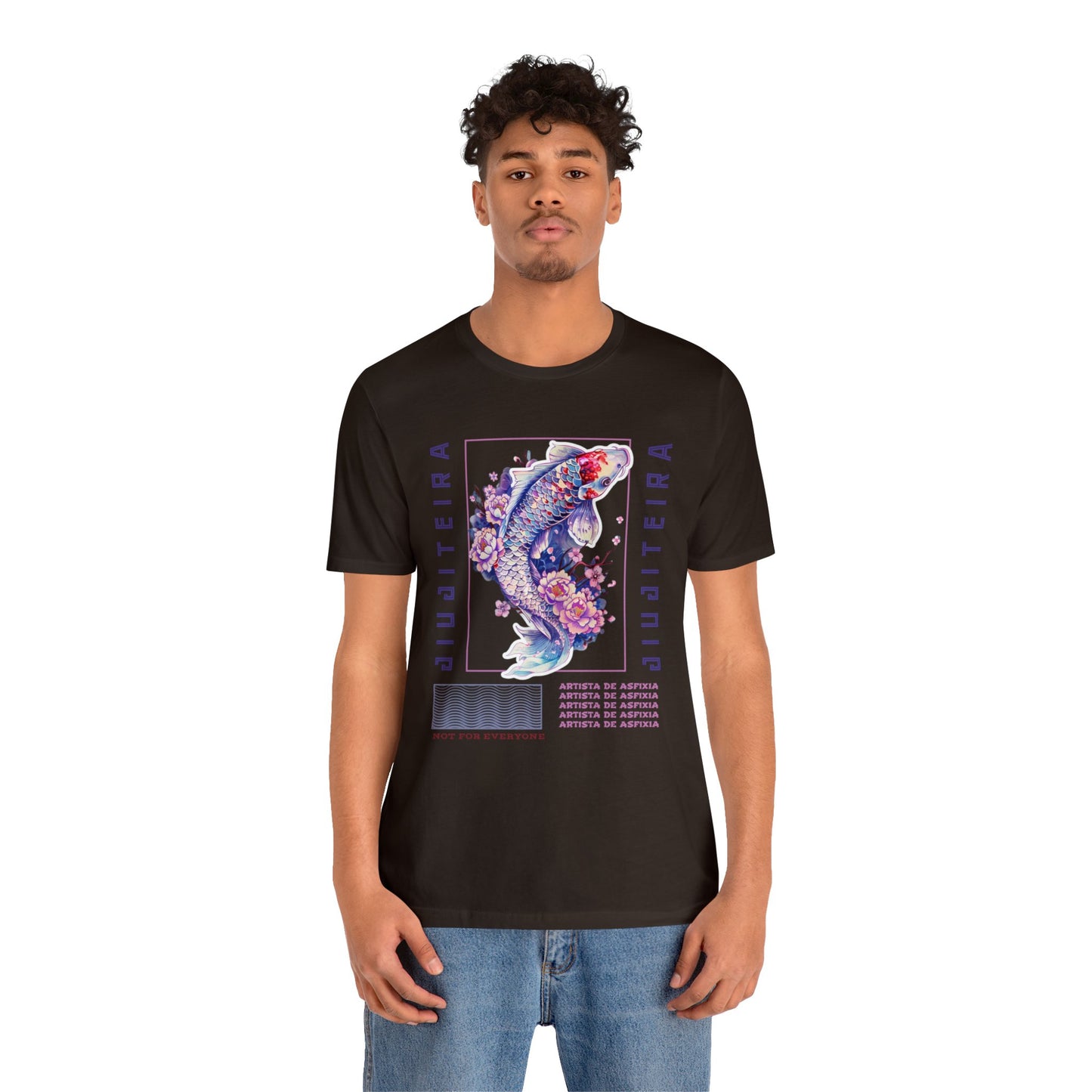 Unisex Jersey Short Sleeve Tee- Jiujiteira Purple Koi Fish