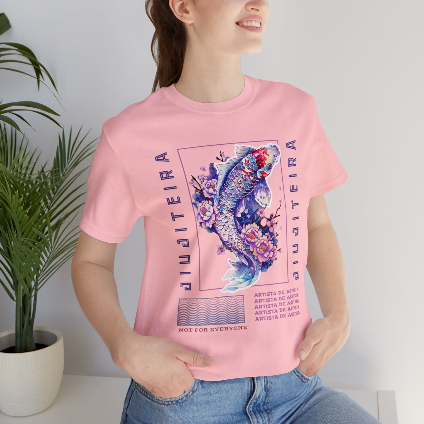 Unisex Jersey Short Sleeve Tee- Jiujiteira Purple Koi Fish