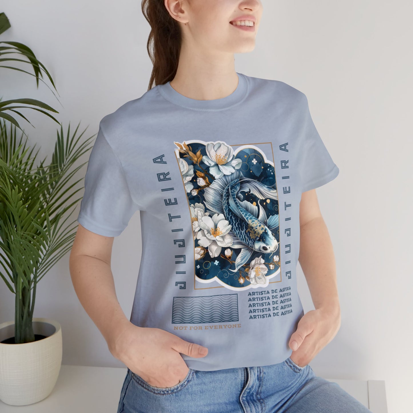 Unisex Jersey Short Sleeve Tee -Jiujiteira Blue Koi Fish