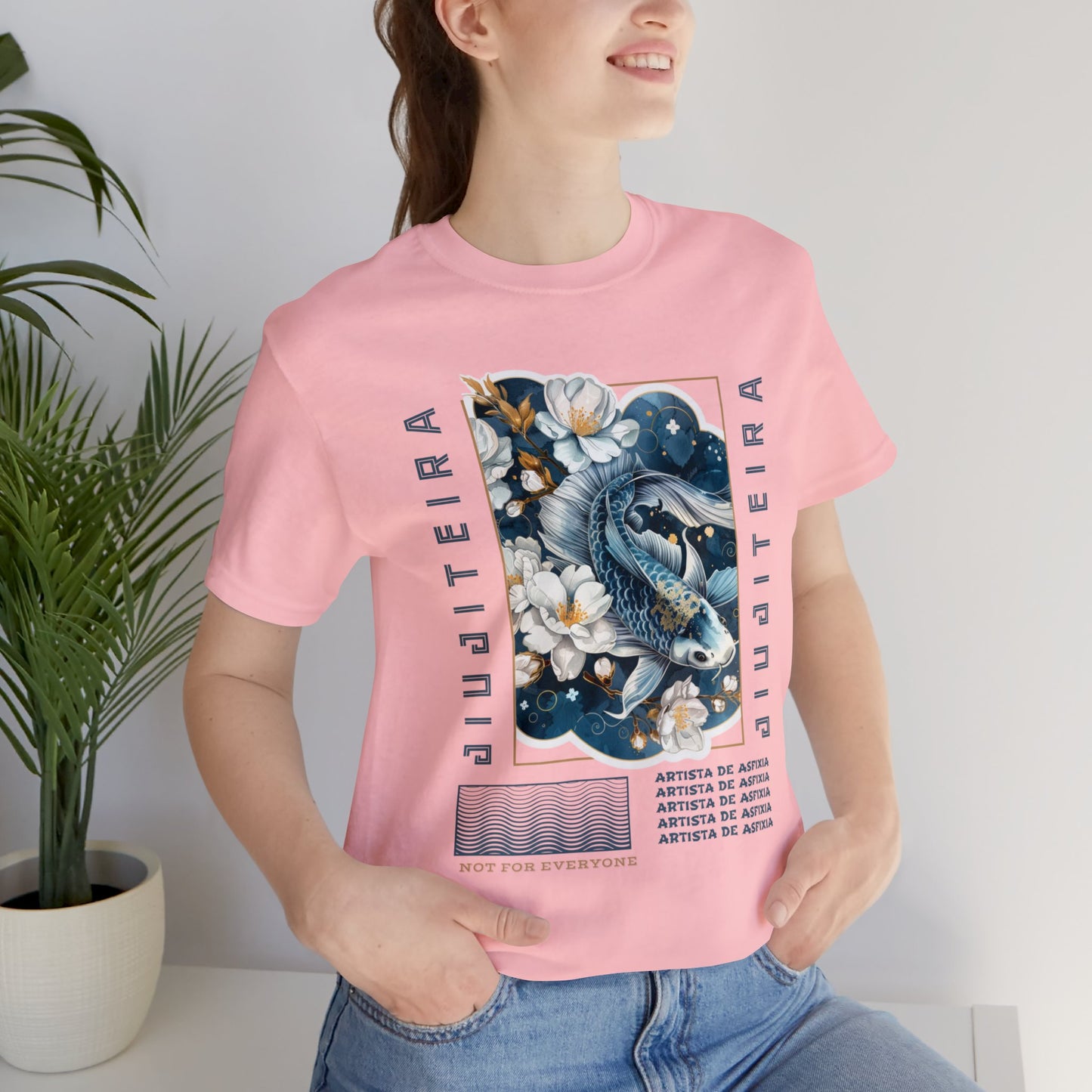 Unisex Jersey Short Sleeve Tee -Jiujiteira Blue Koi Fish