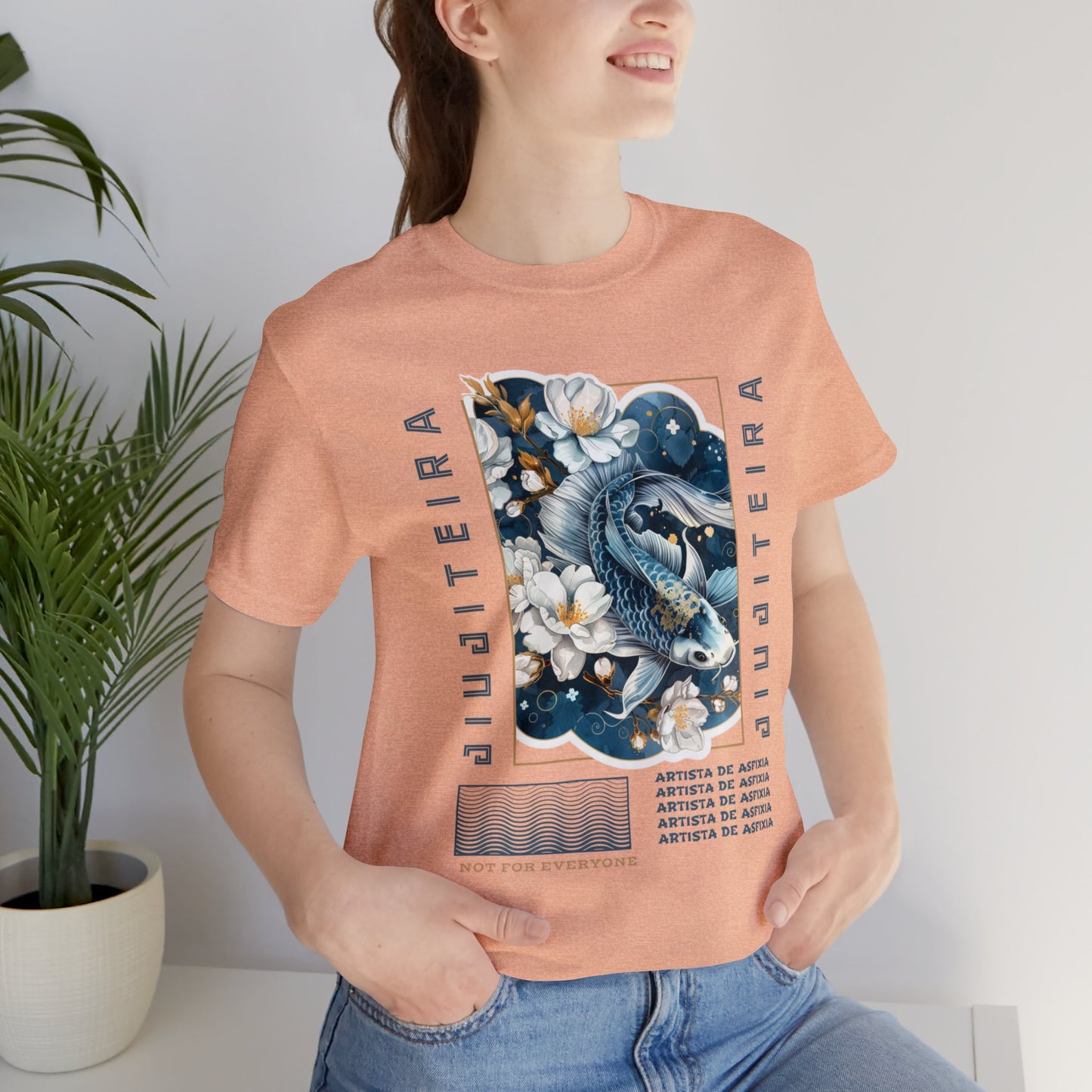 Unisex Jersey Short Sleeve Tee -Jiujiteira Blue Koi Fish