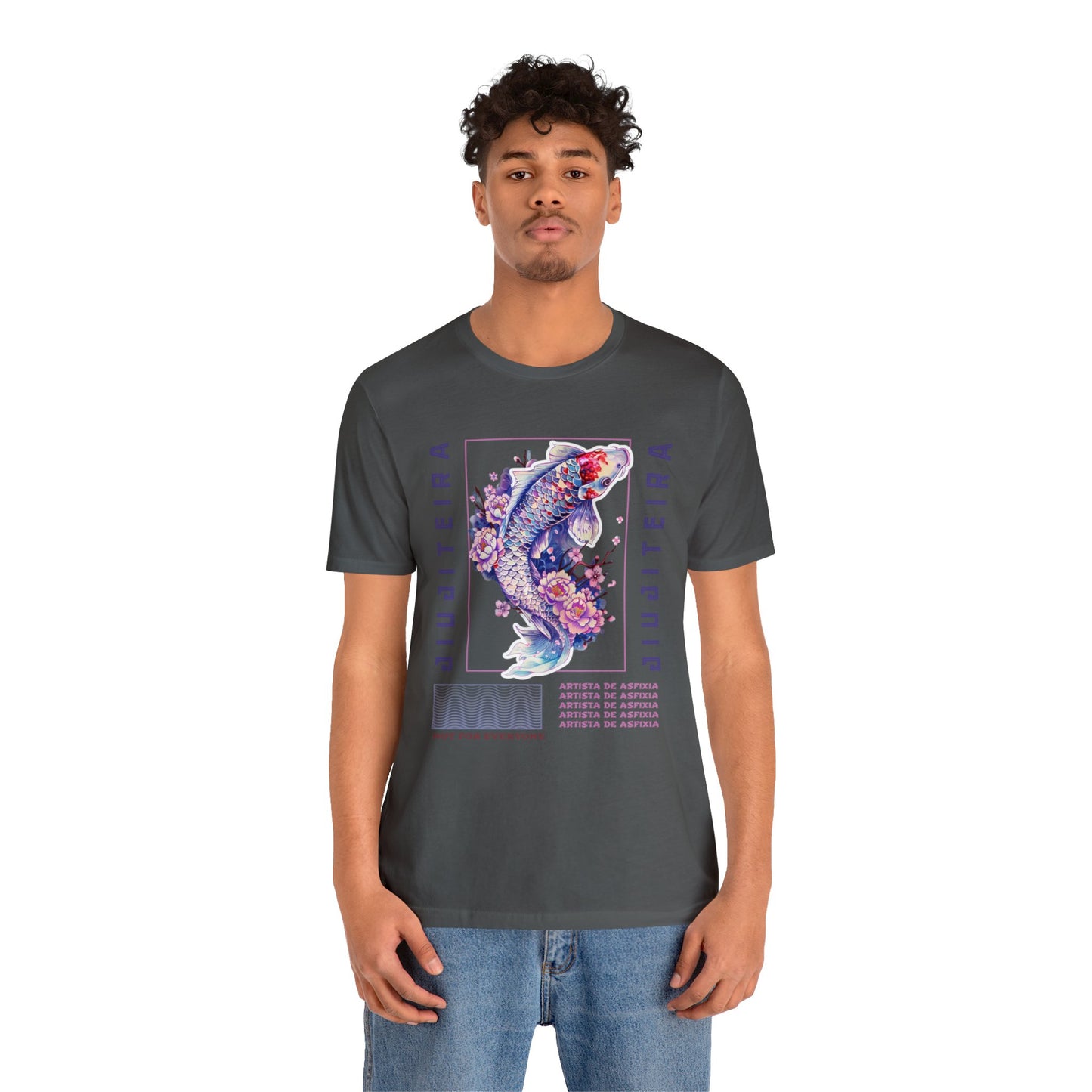 Unisex Jersey Short Sleeve Tee- Jiujiteira Purple Koi Fish