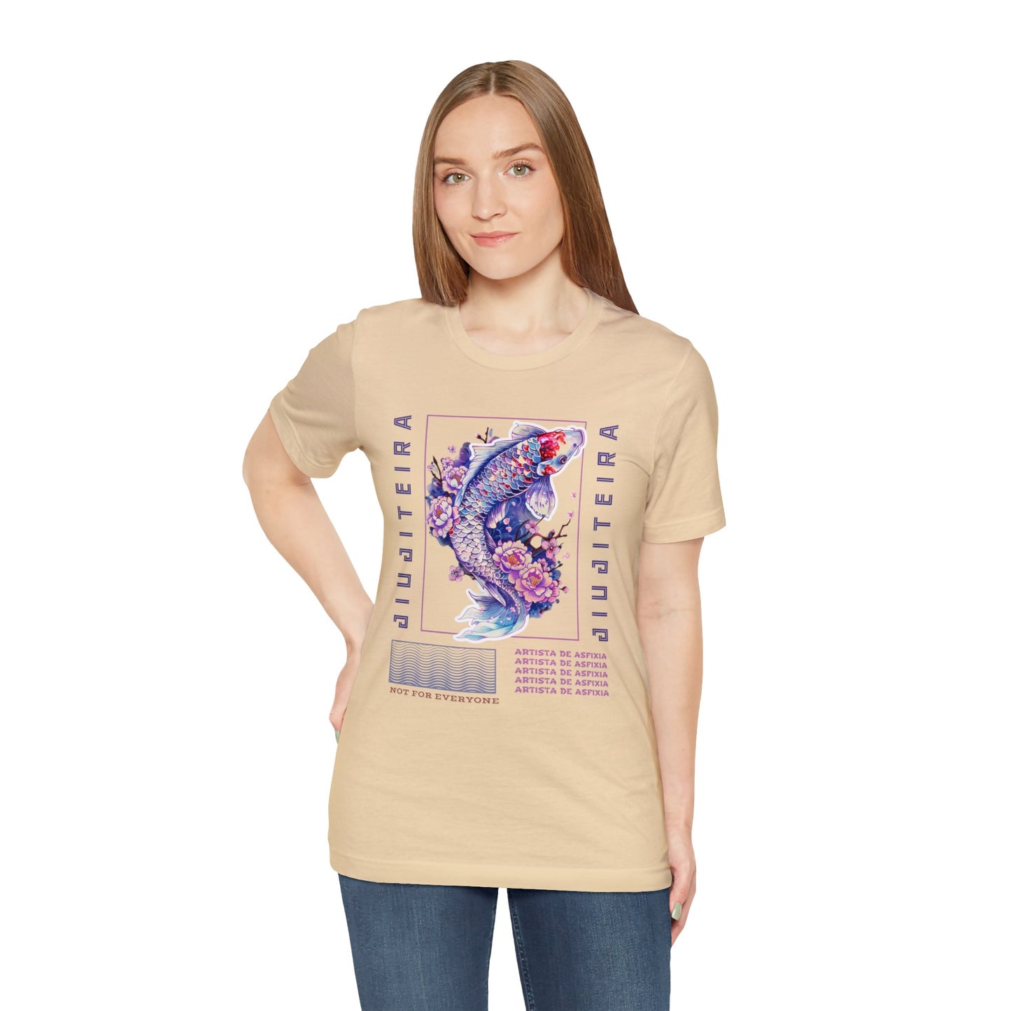 Unisex Jersey Short Sleeve Tee- Jiujiteira Purple Koi Fish