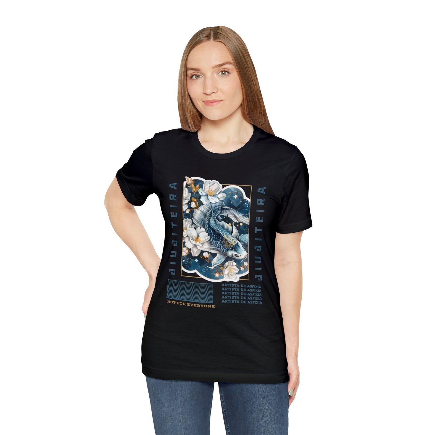 Unisex Jersey Short Sleeve Tee -Jiujiteira Blue Koi Fish