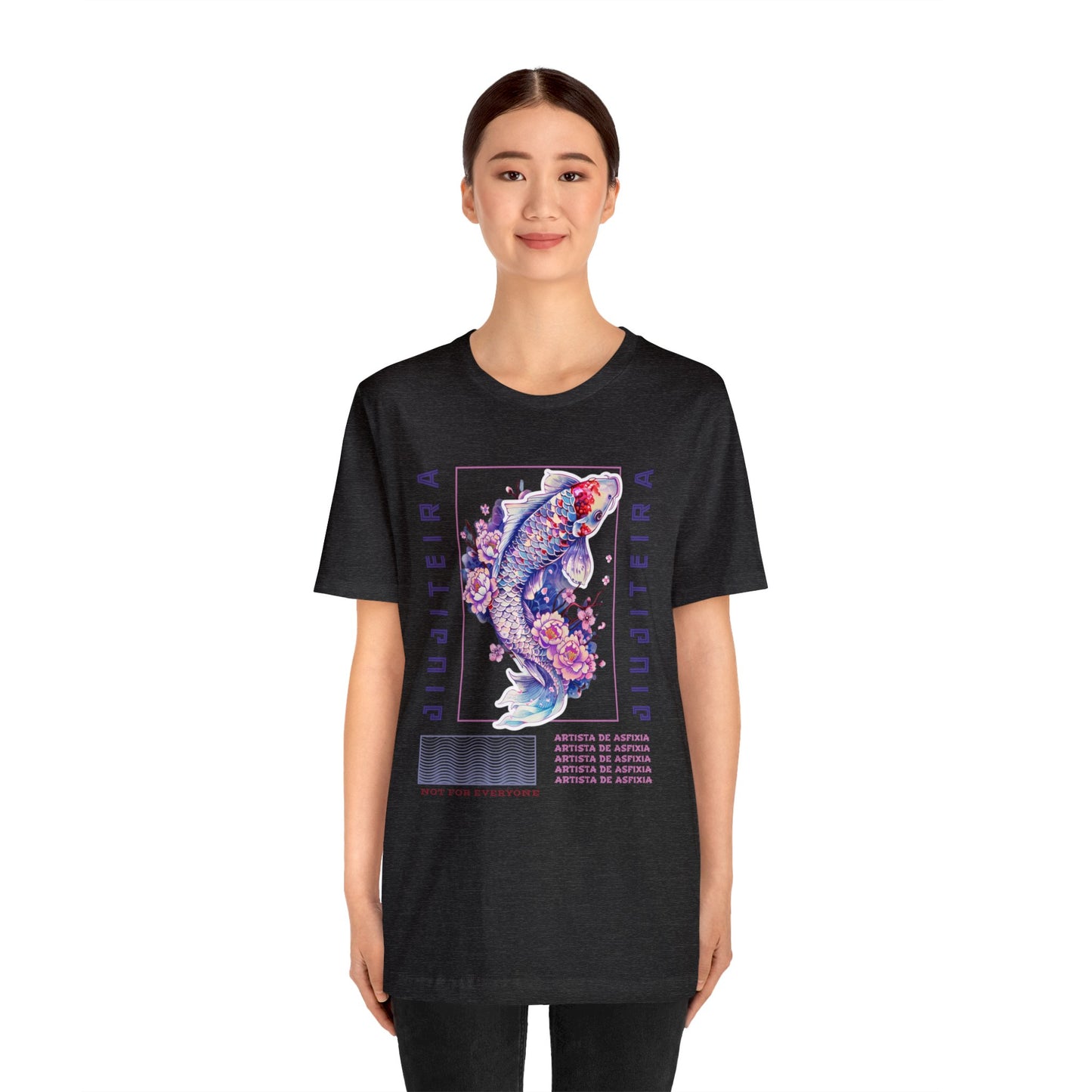 Unisex Jersey Short Sleeve Tee- Jiujiteira Purple Koi Fish