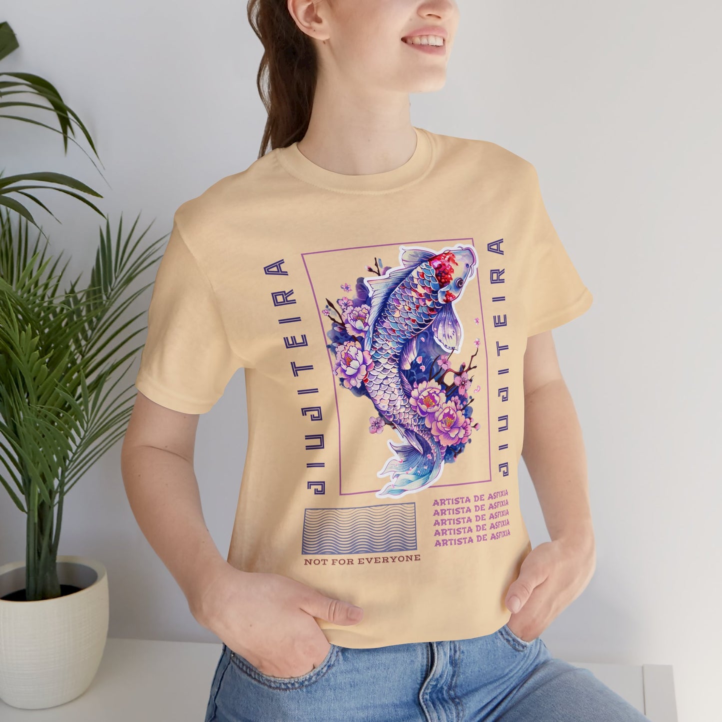 Unisex Jersey Short Sleeve Tee- Jiujiteira Purple Koi Fish