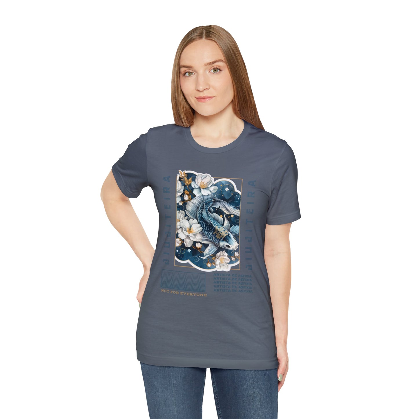 Unisex Jersey Short Sleeve Tee -Jiujiteira Blue Koi Fish