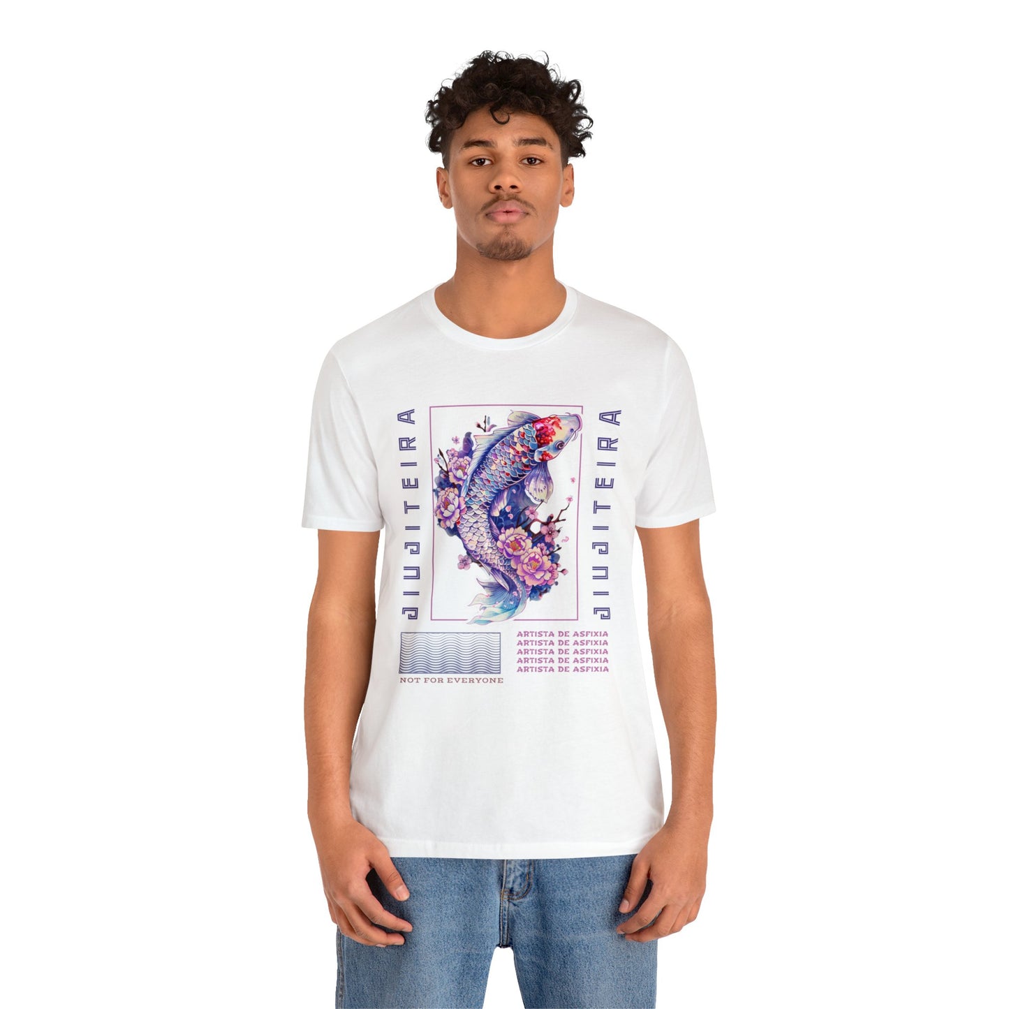 Unisex Jersey Short Sleeve Tee- Jiujiteira Purple Koi Fish